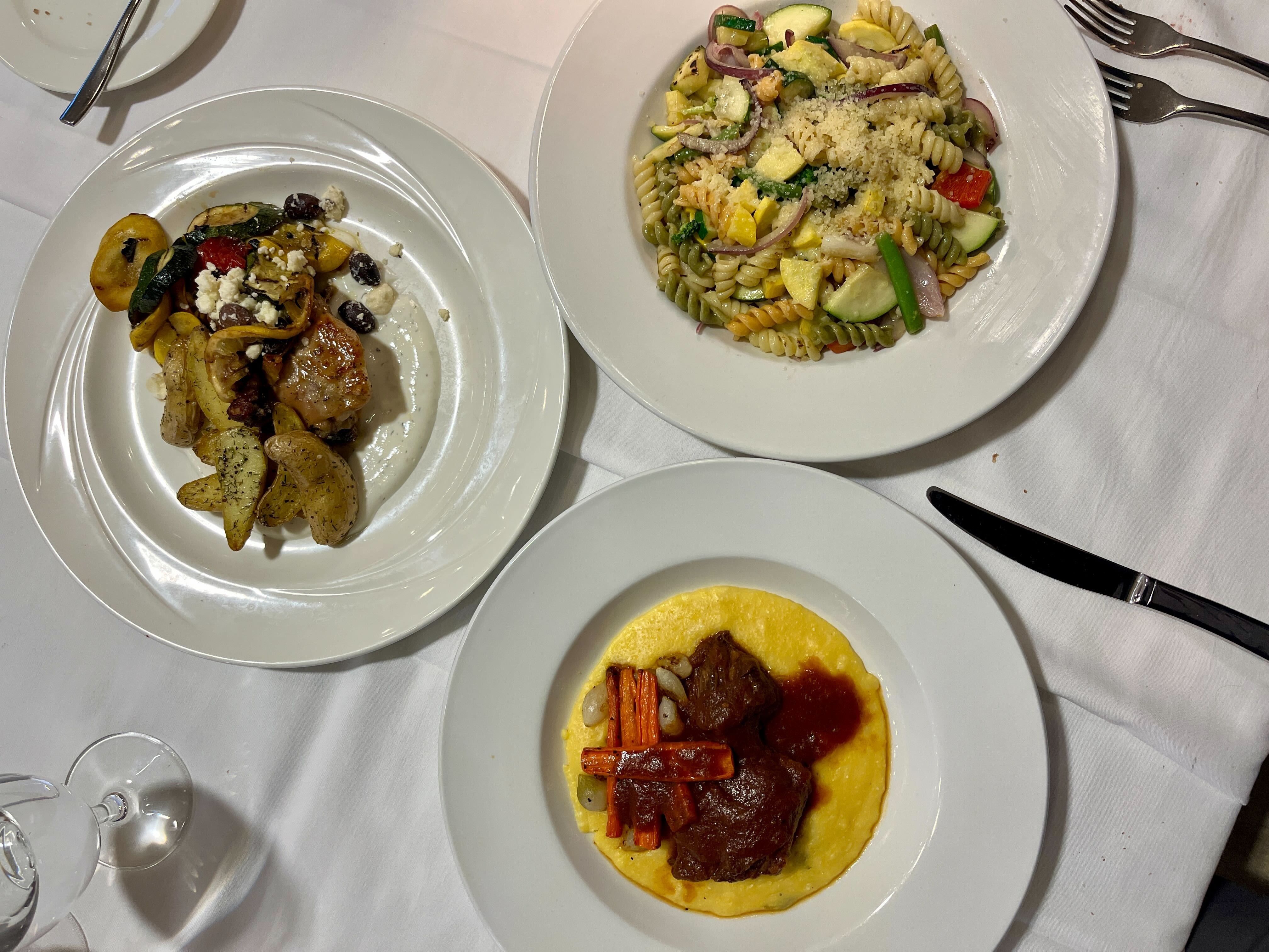 three dishes of tasty food 