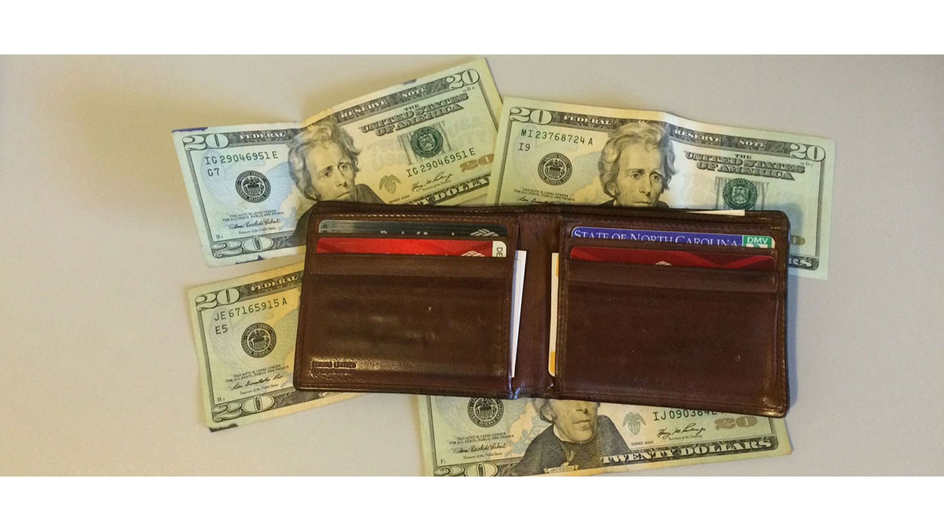 wallet and cash