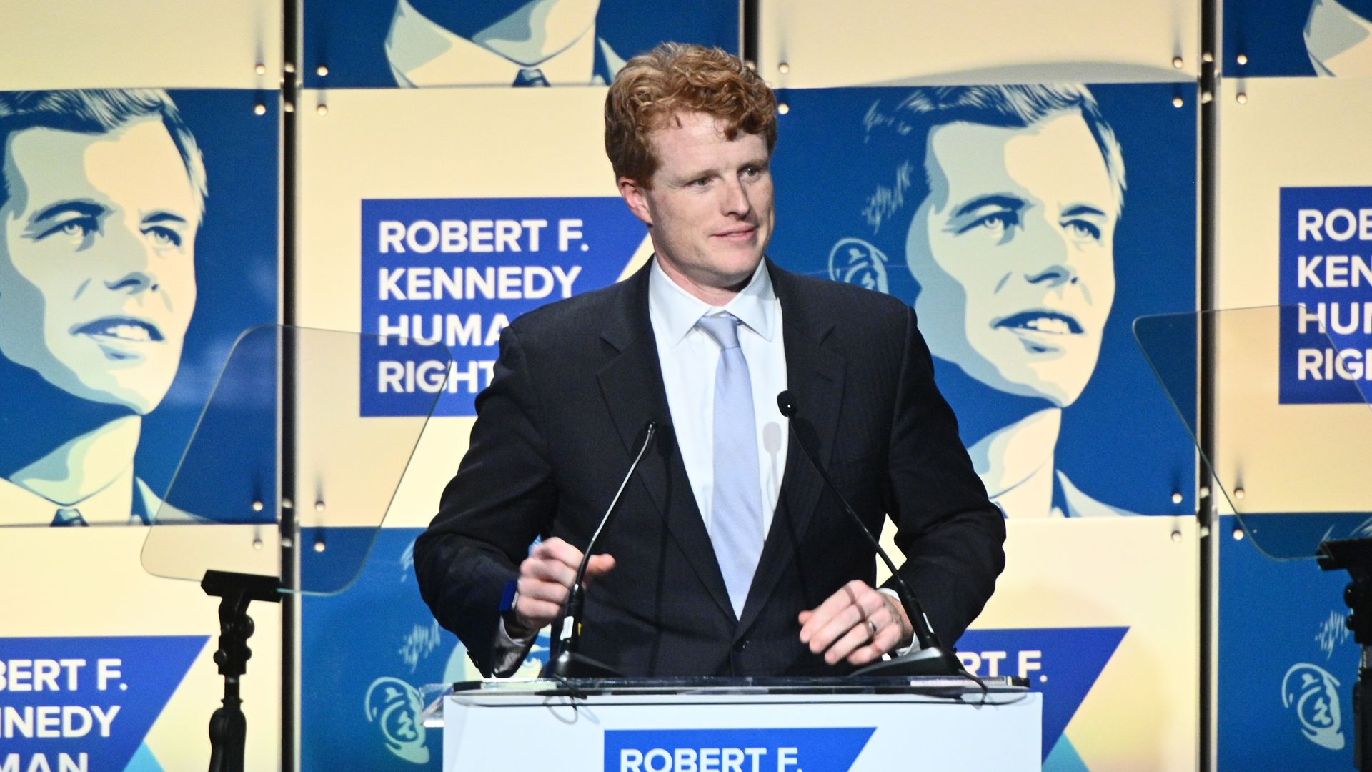 Joe Kennedy III speaks onstage during the Robert F. Kennedy Human Rights Hosts 2019 Ripple Of Hope Gala & Auction In NYC in New York City.