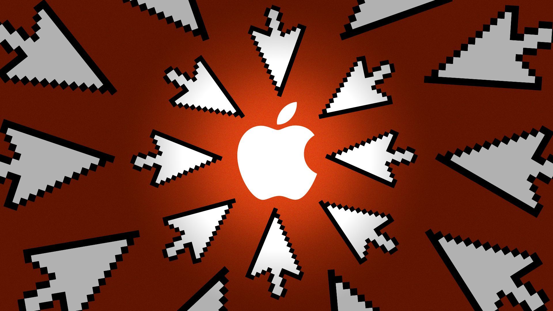 red apple logo wallpaper hd