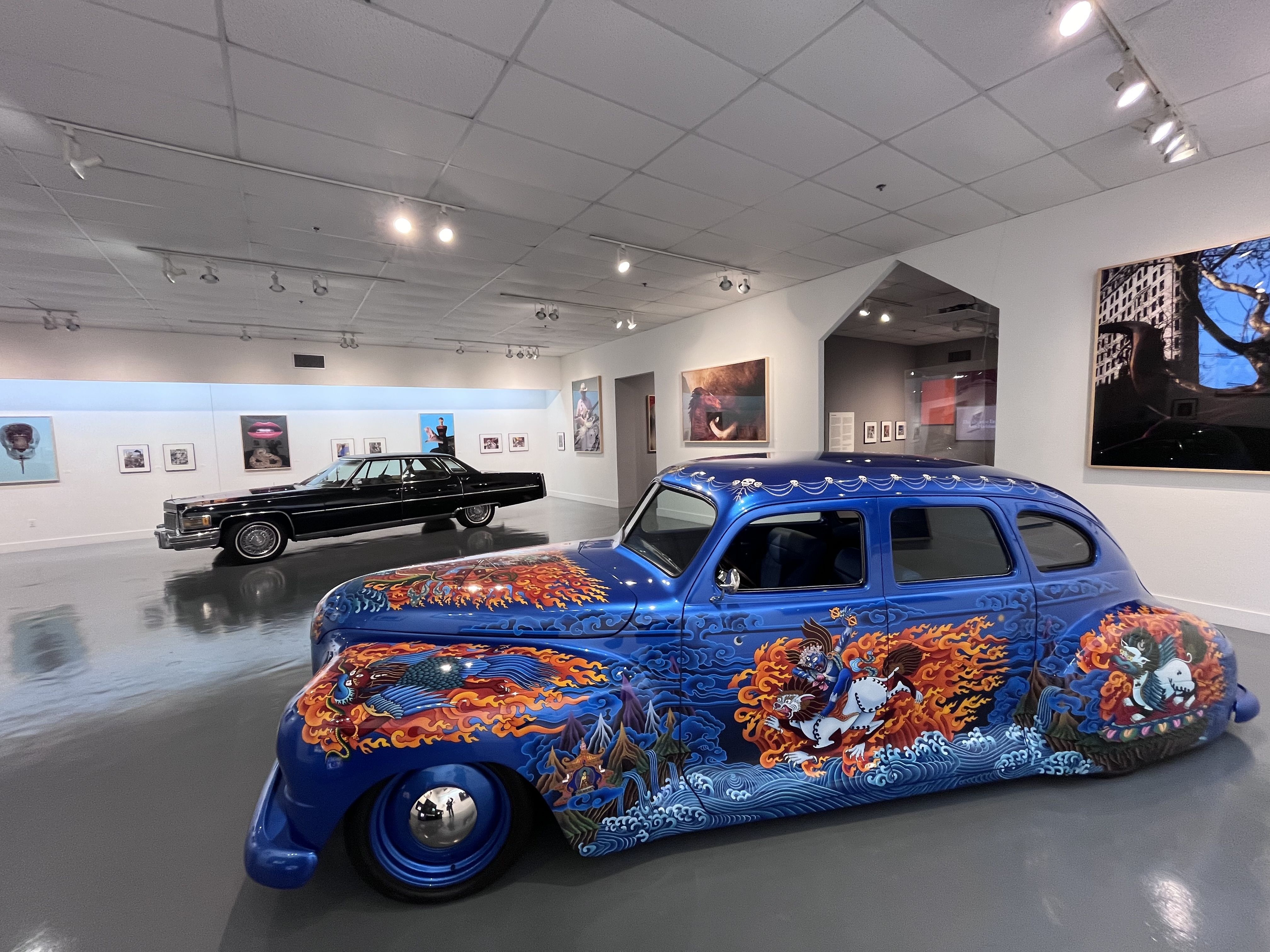 Photo of two art cars