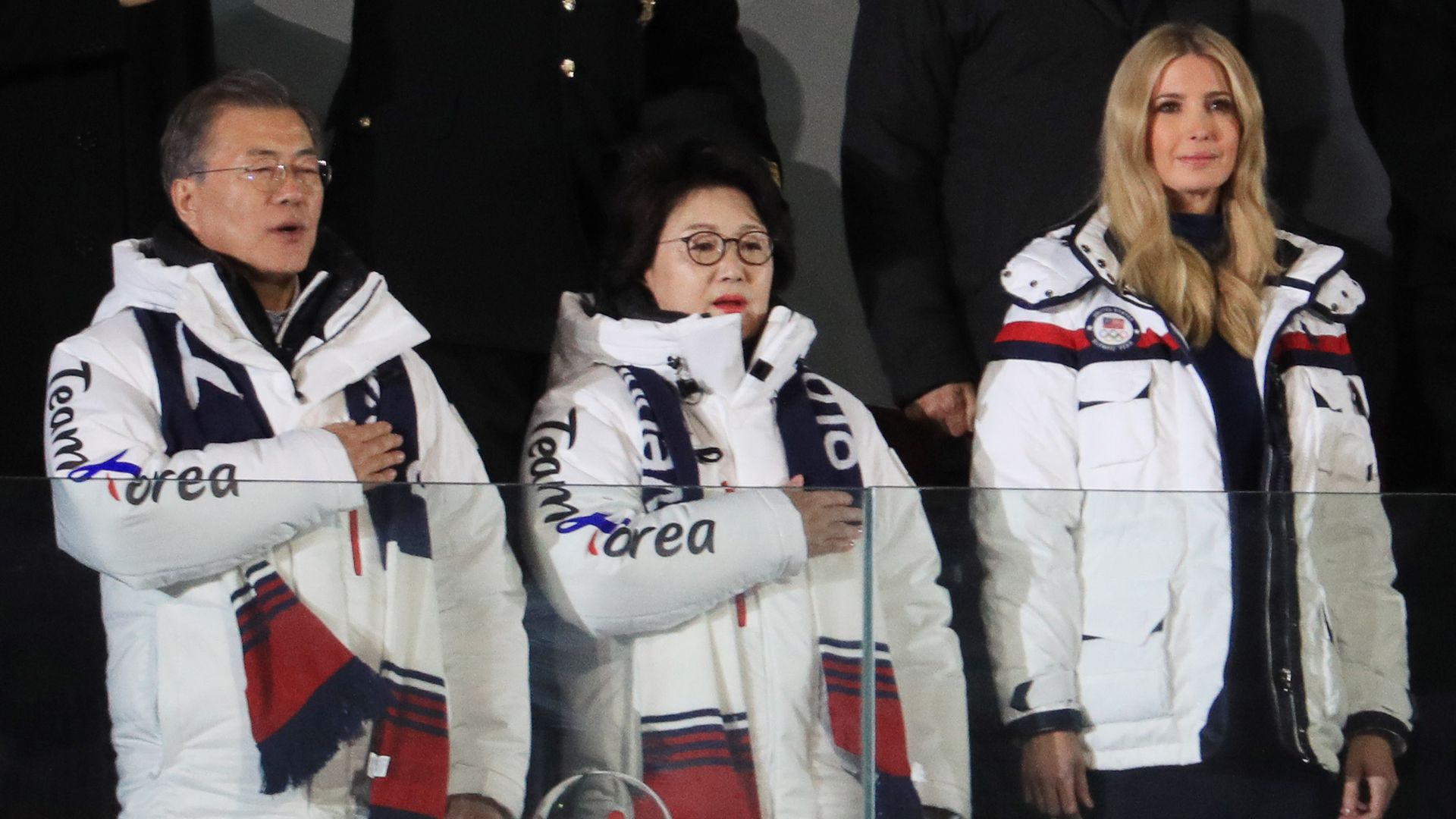 Ivanka Trump, Moon Jae-in and Kim Jung-sook