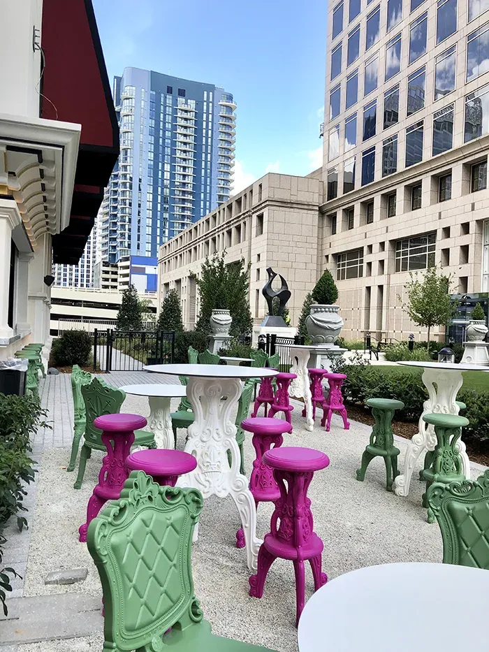 Grand Bohemian Garden seating