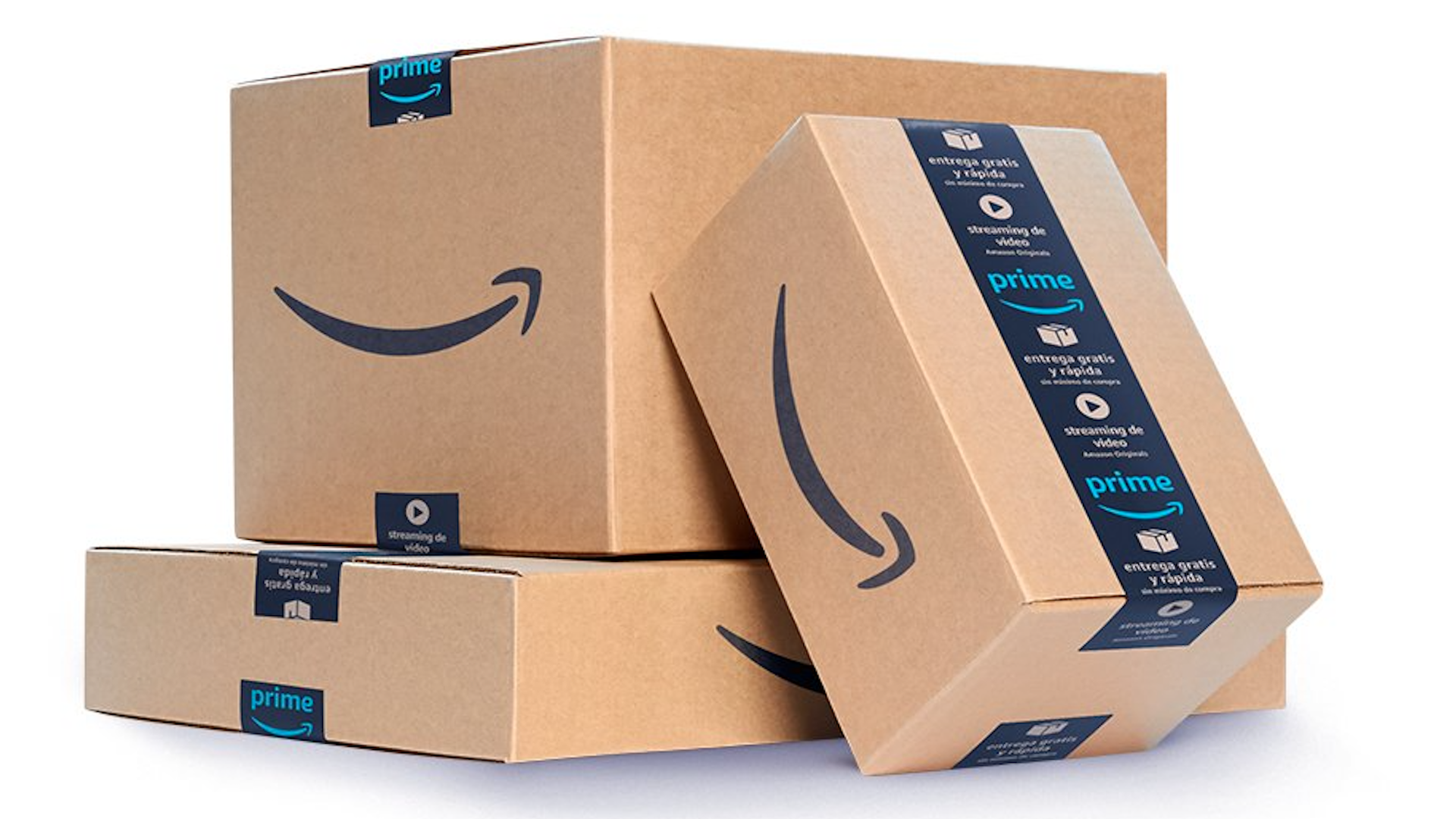 A stack of Amazon prime boxes