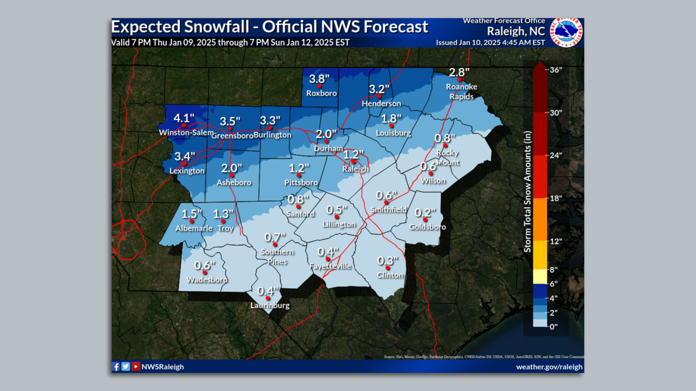 Winter storm could bring snow, ice to central North Carolina - Axios ...
