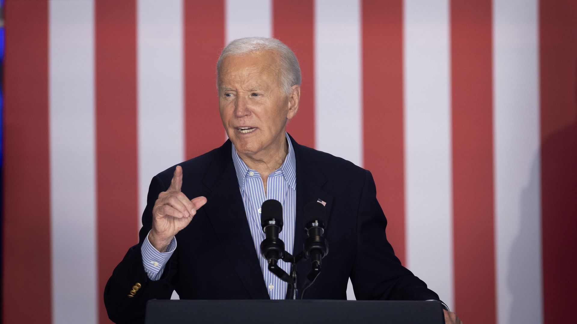 President Biden speaking on July 5 in Madison, Wisconsin.