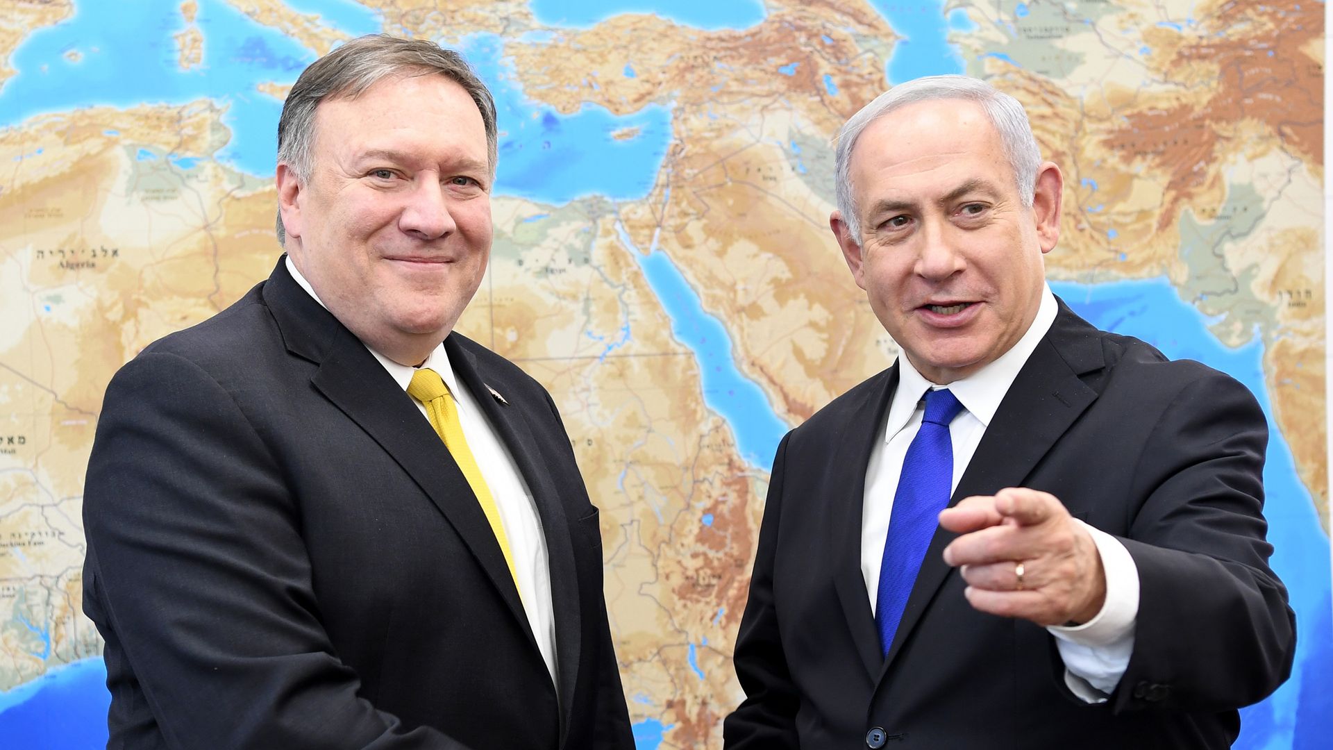 Mike Pompeo and Benjamin Netanyahu