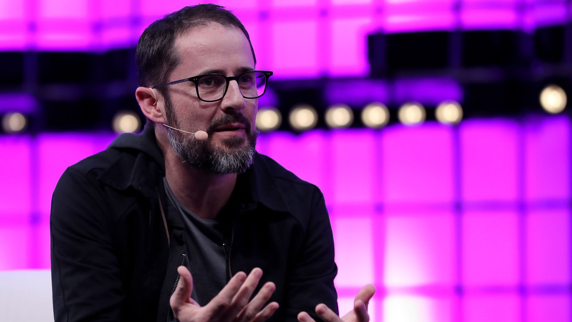 Medium Founder & CEO Ev Williams speaks during the Web Summit 2018 in Lisbon, Portugal on November 8, 2018. ( Photo by Pedro Fiúza/NurPhoto via Getty Images)