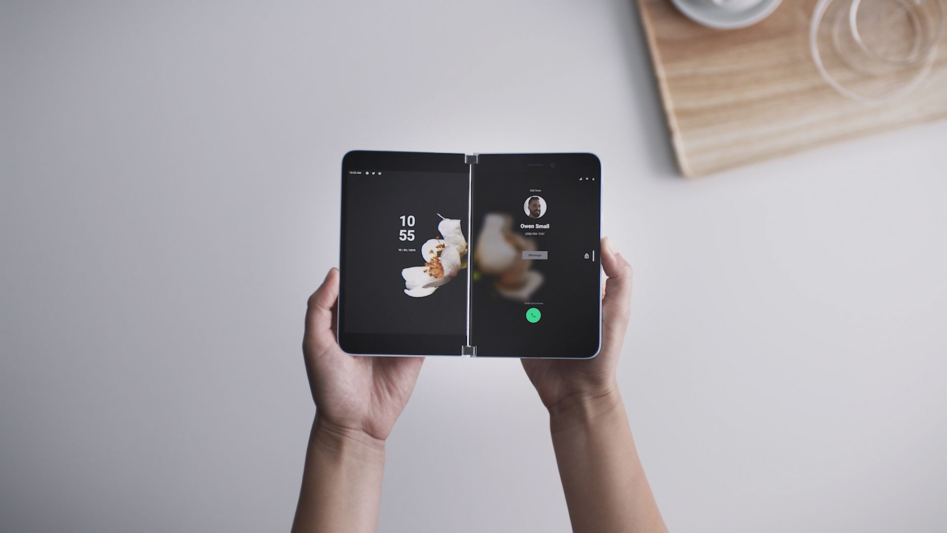 An image of Microsoft's forthcoming Android-based Surface Duo device.
