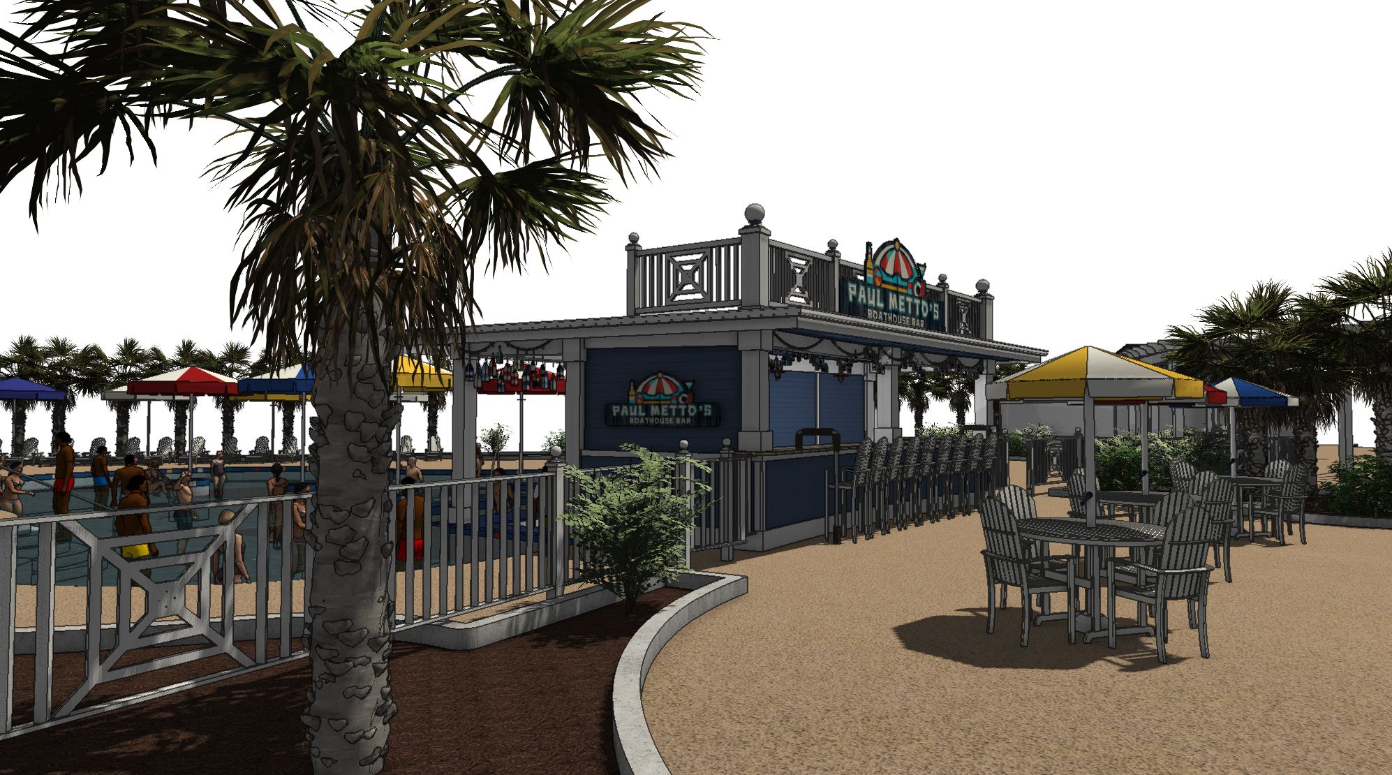 Rendering of pool bar