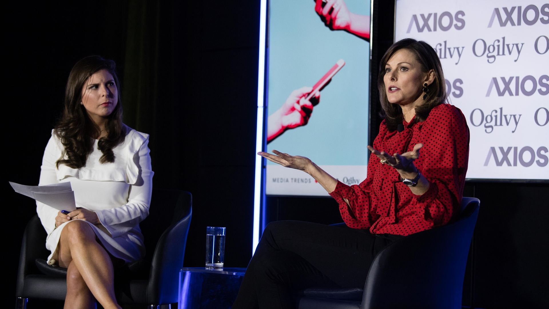 Facebook's Campbell Brown on stage at an Axios event