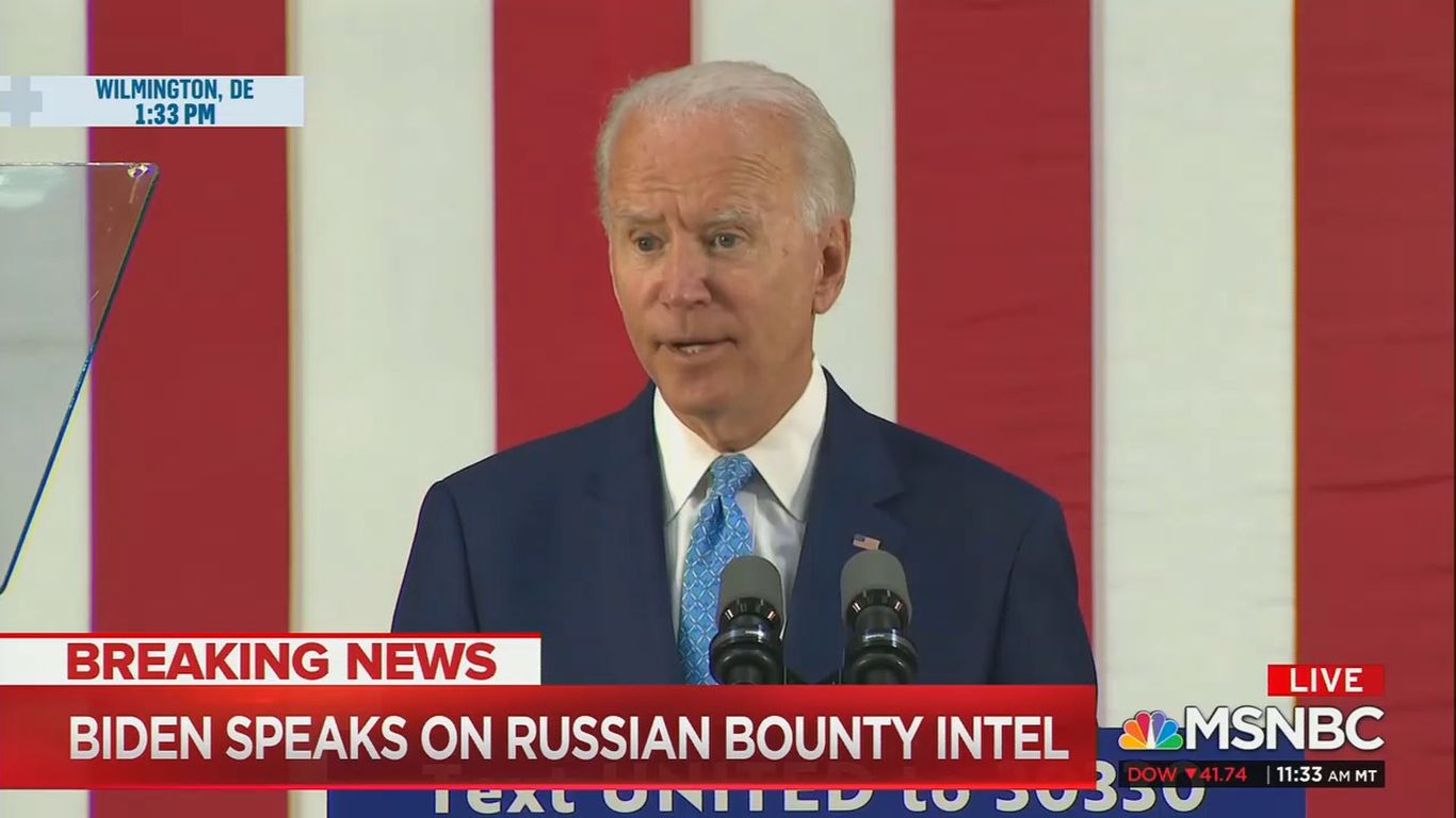 Biden: Russia Bounty Issue Shows Trump "doesn't Seem To Be Cognitively ...