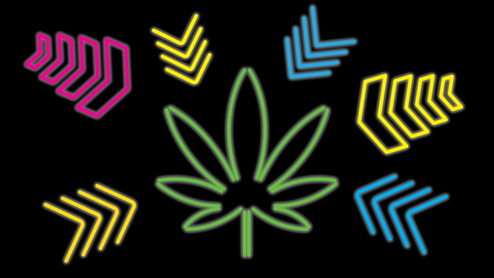 Marijuana leaf neon lighted