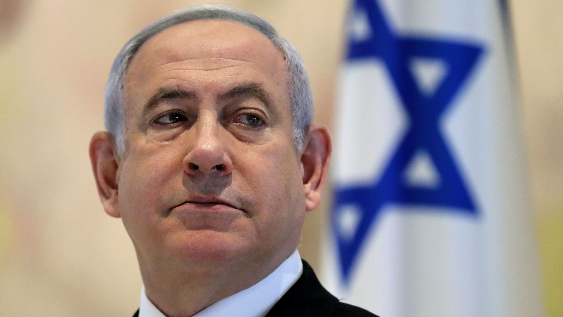 Israeli Prime Minister Benjamin Netanyahu attends a cabinet meeting of the new government at Chagall State Hall in the Knesset (Israeli parliament) in Jerusalem on May 24, 2020