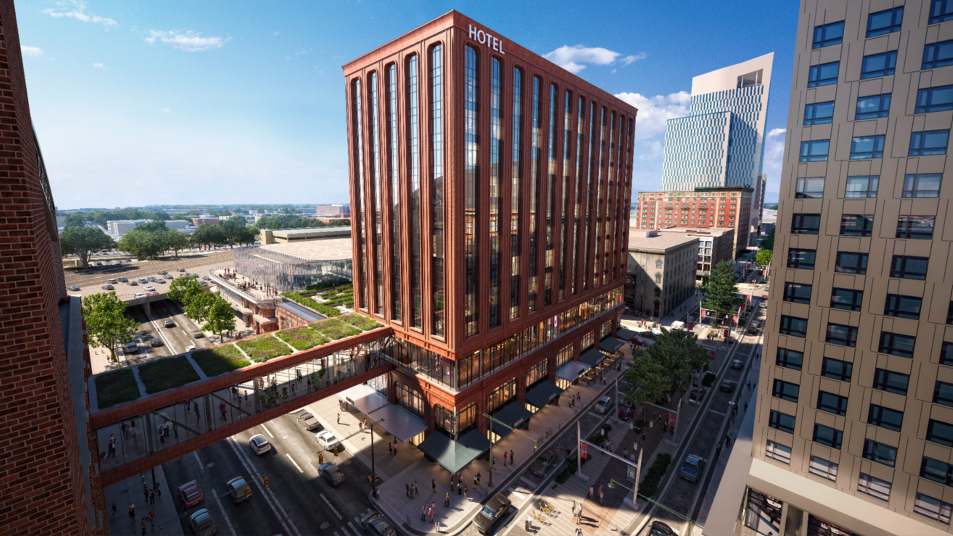 Downtown Indianapolis hotel development.