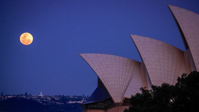 Harvest moon: The last supermoon of the year illuminates skies