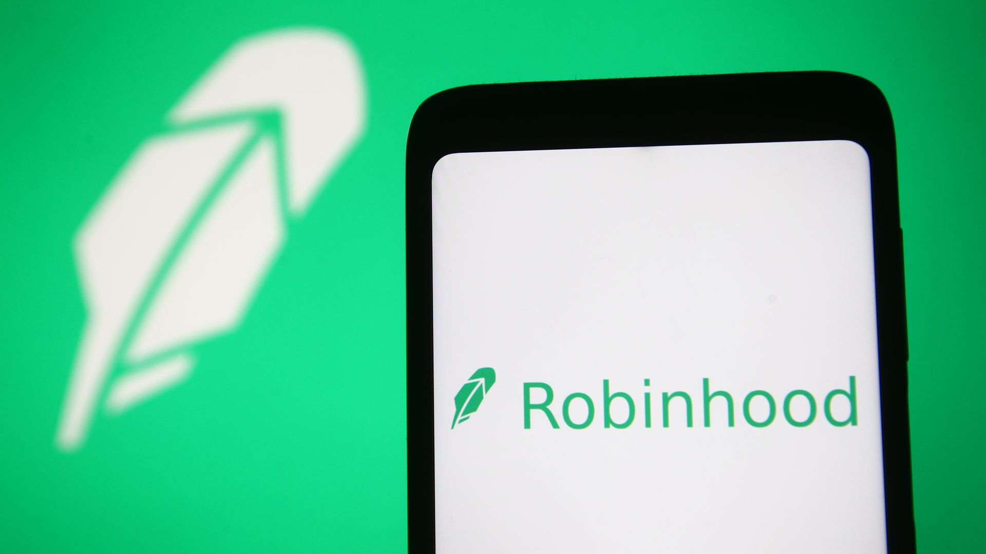 Illustration of the Robinhood logo.