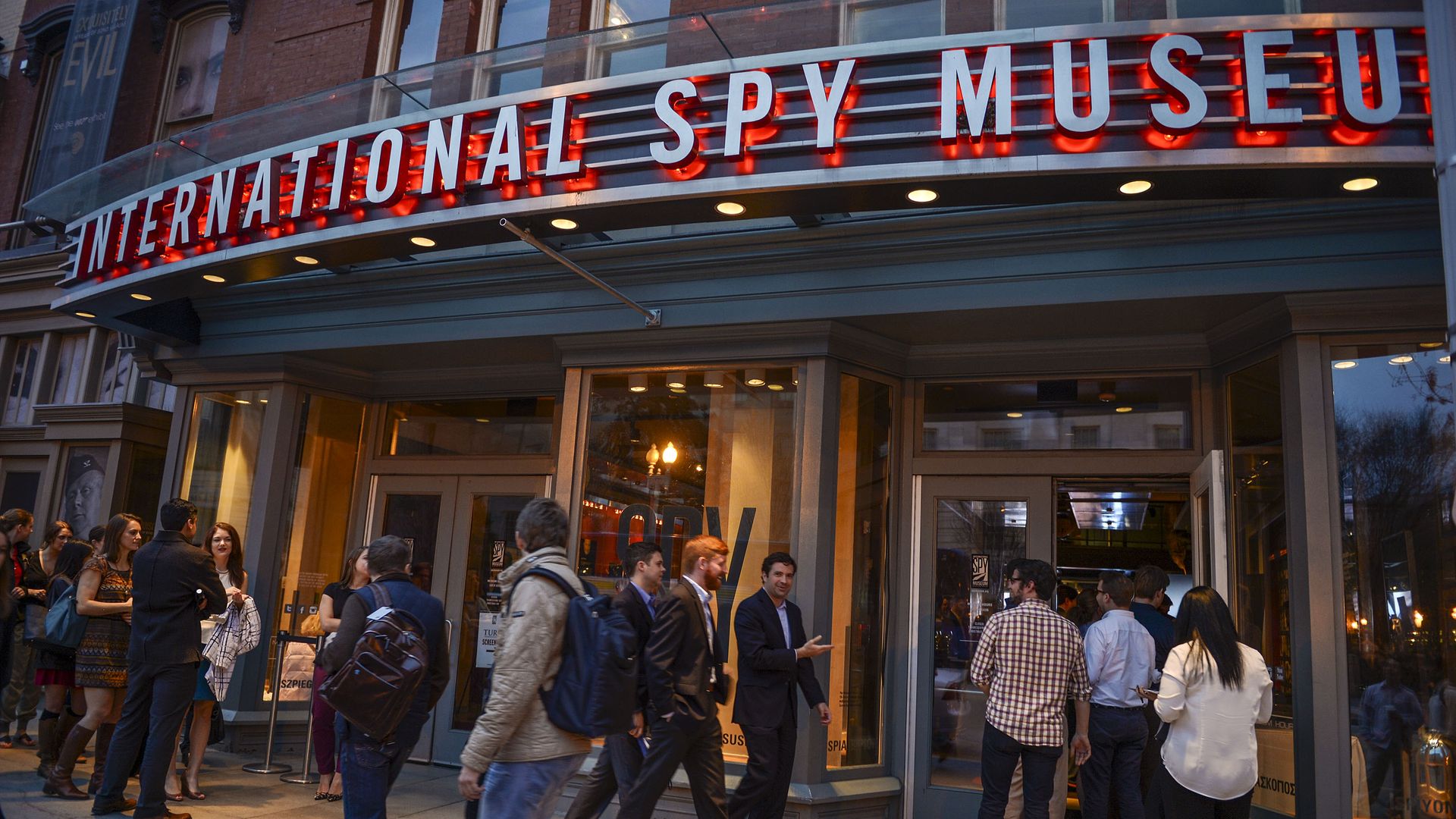 The International Spy Museum entrance.
