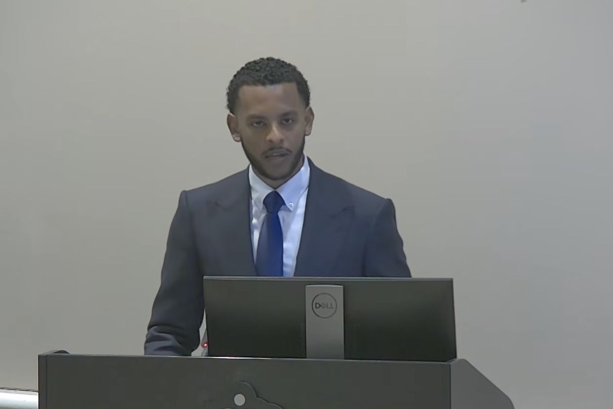 Man at podium