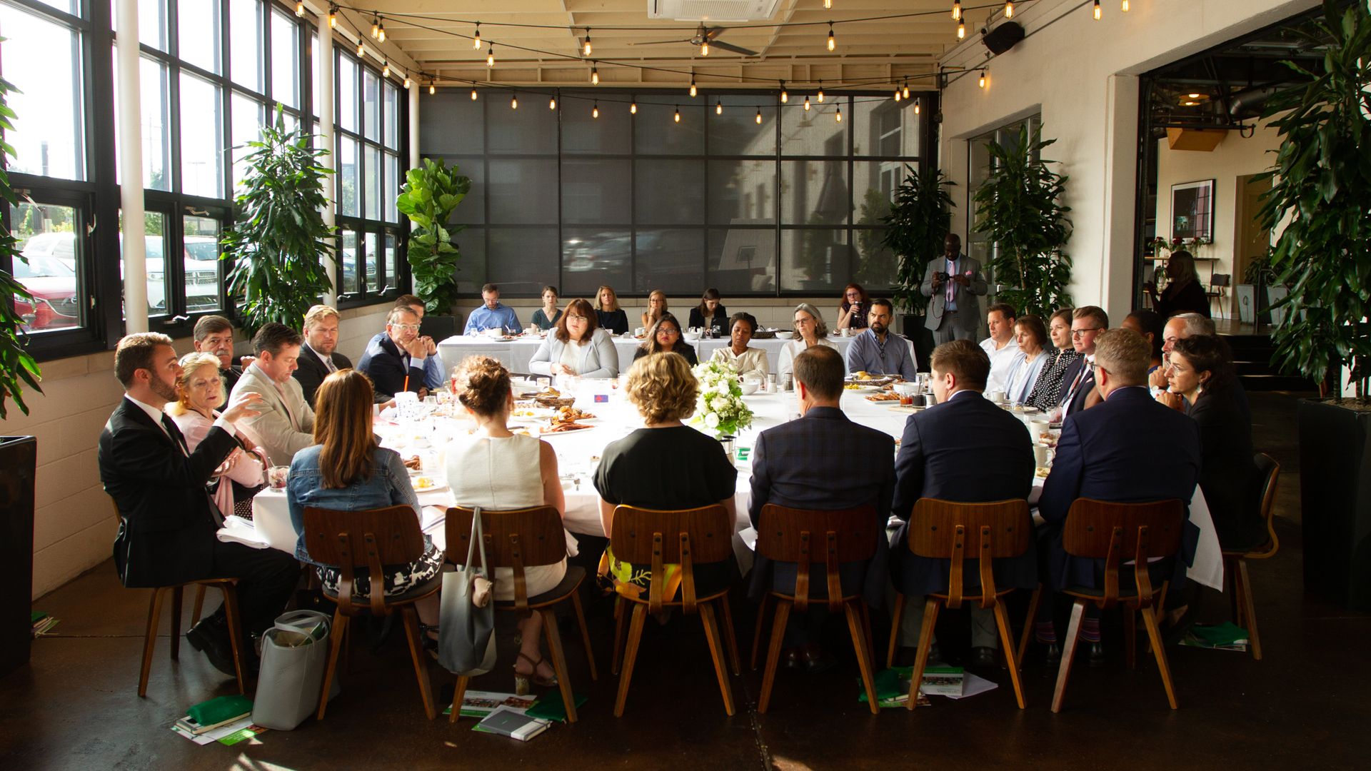 Wide shot of Thursday's roundtable in Nashville.
