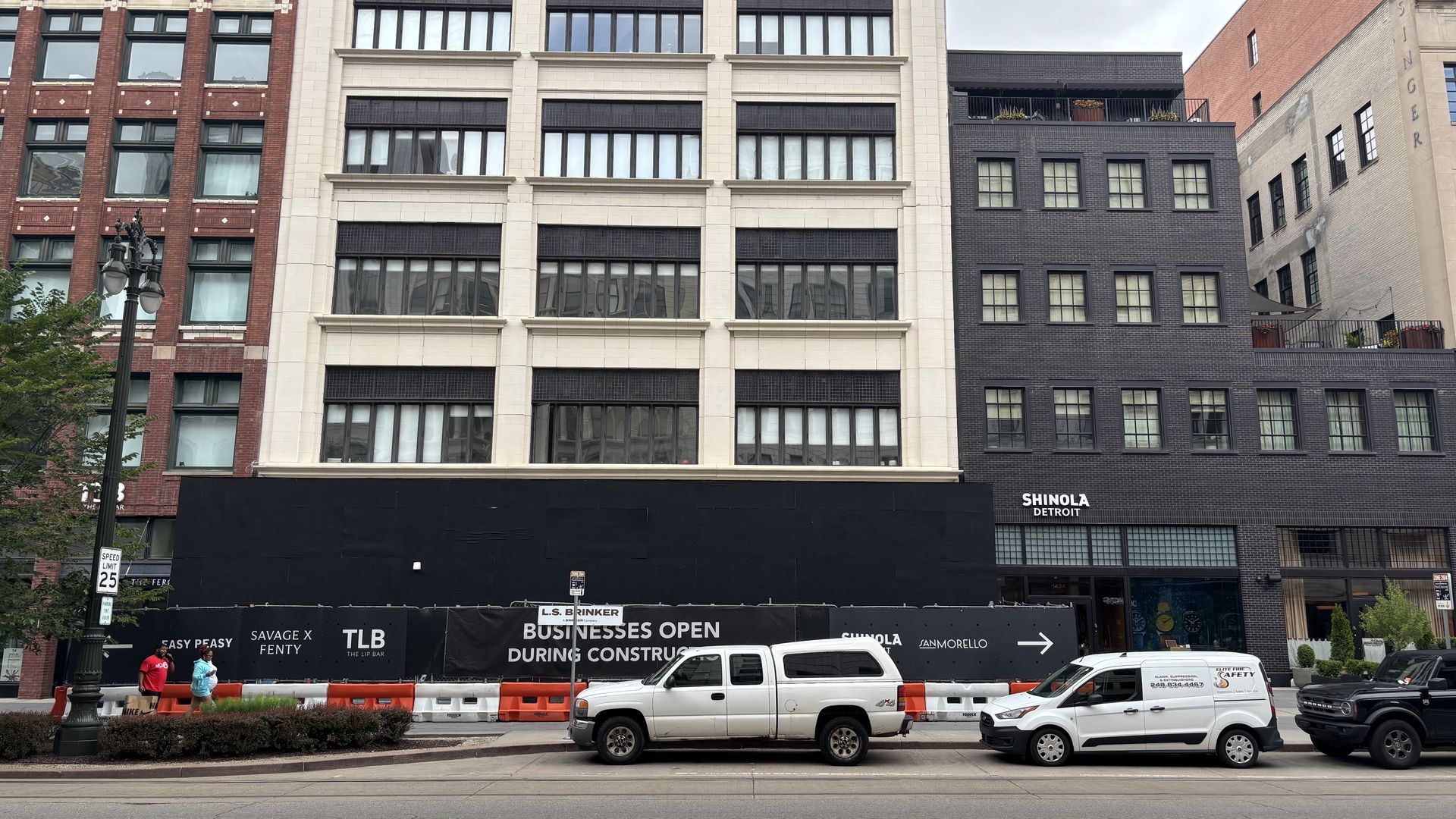 The future site of downtown Detroit's Apple store on Woodward Avenue.