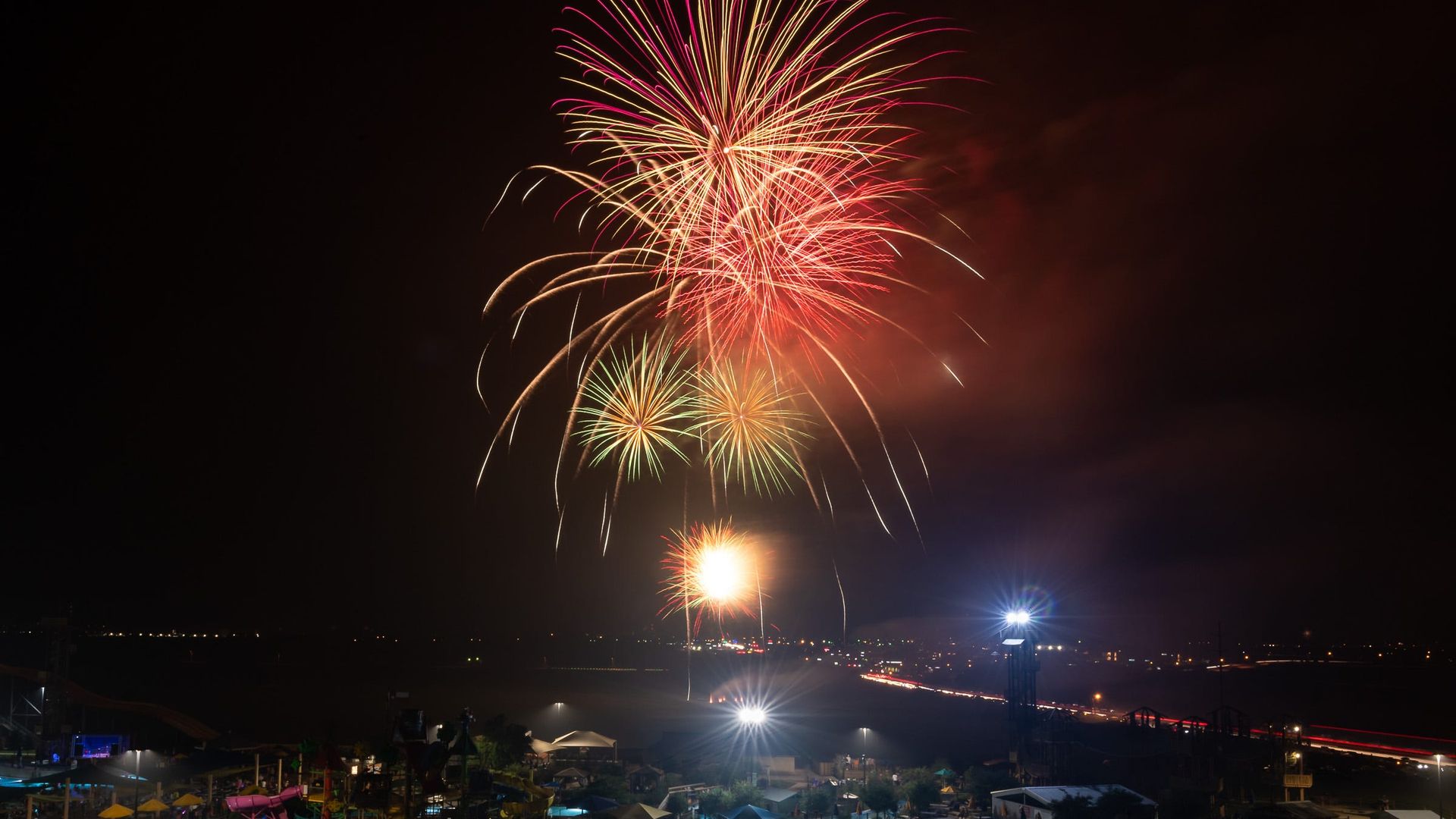Fourth of July fireworks on July 4th, 2021. 