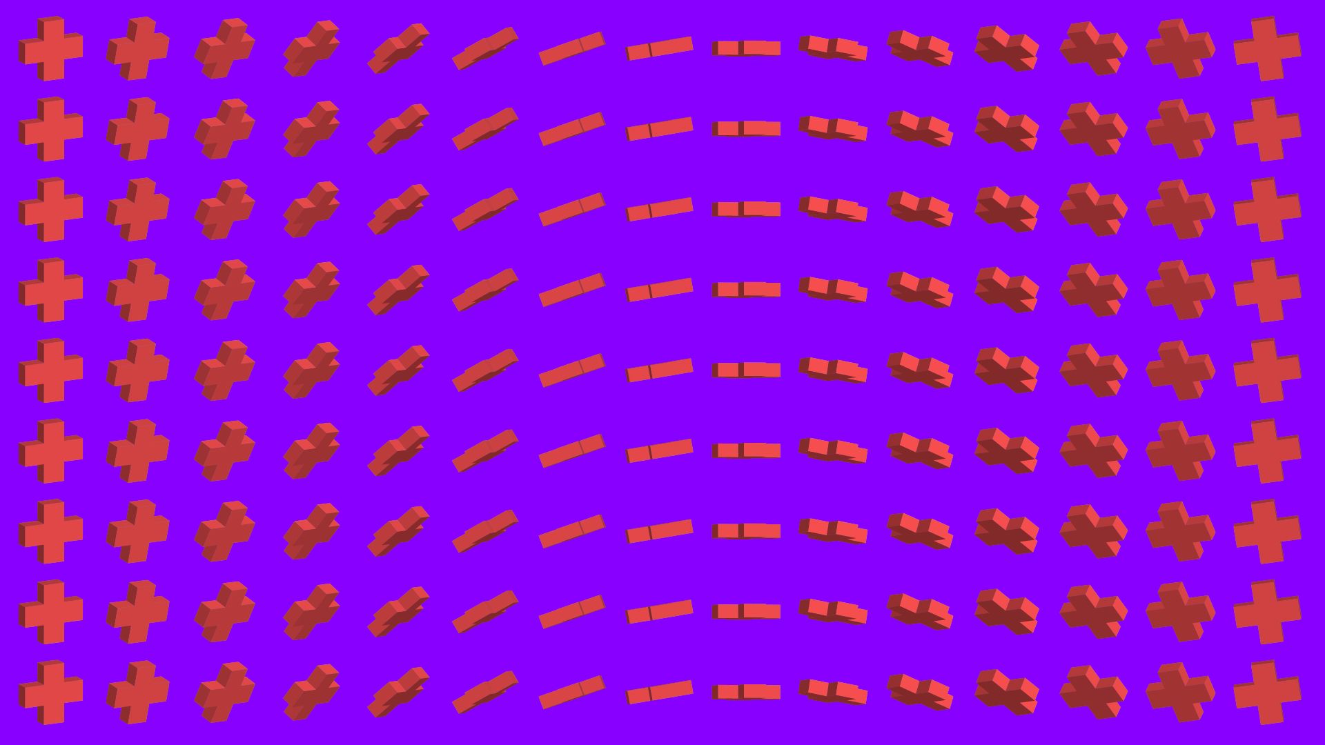 Red crosses falling over