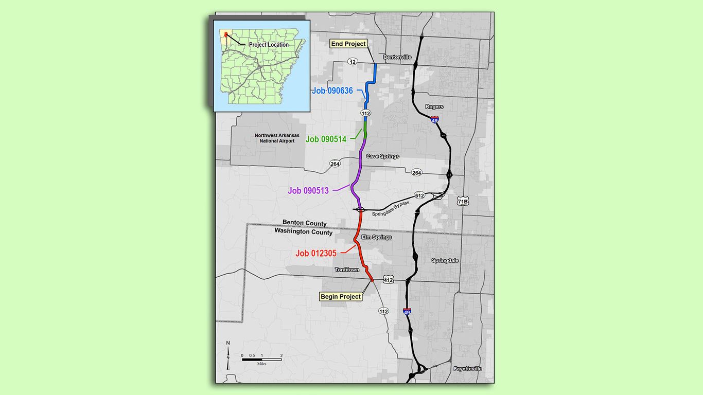 NWA's Arkansas 112 widening gets federal go-ahead - Axios NW Arkansas