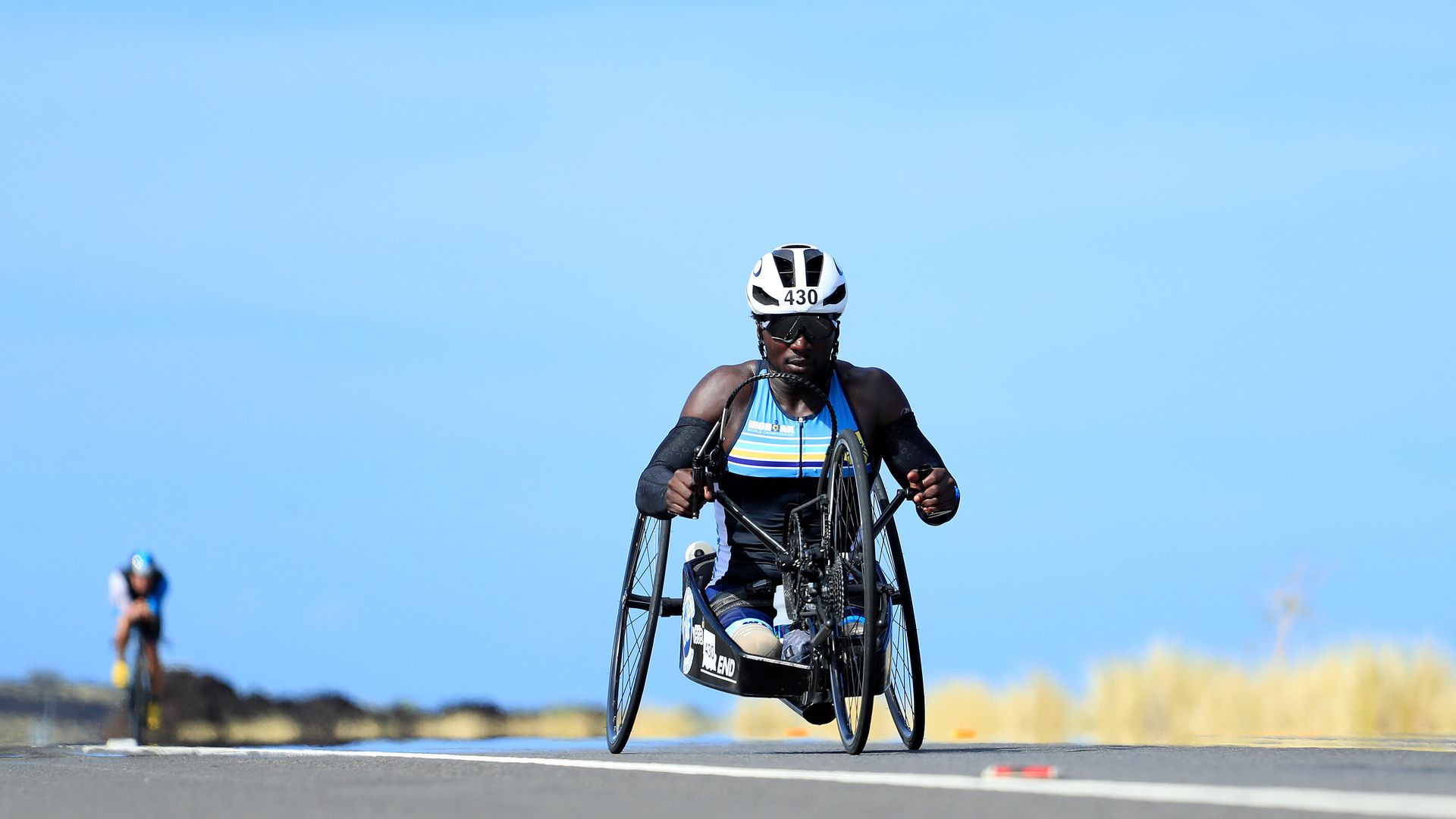 Roderick Sewell competing in the 2019 Ironman World Championships