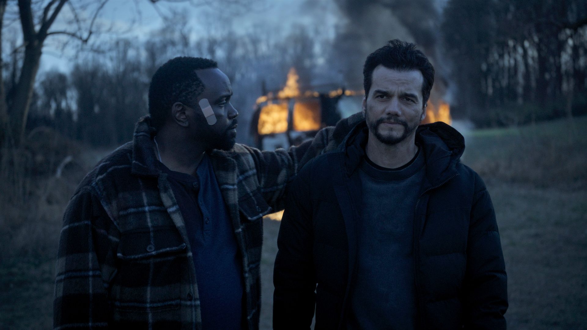 Brian Tyree Henry and Wagner Moura in "Dope Thief," premiering March 14, 2025 on Apple TV+.