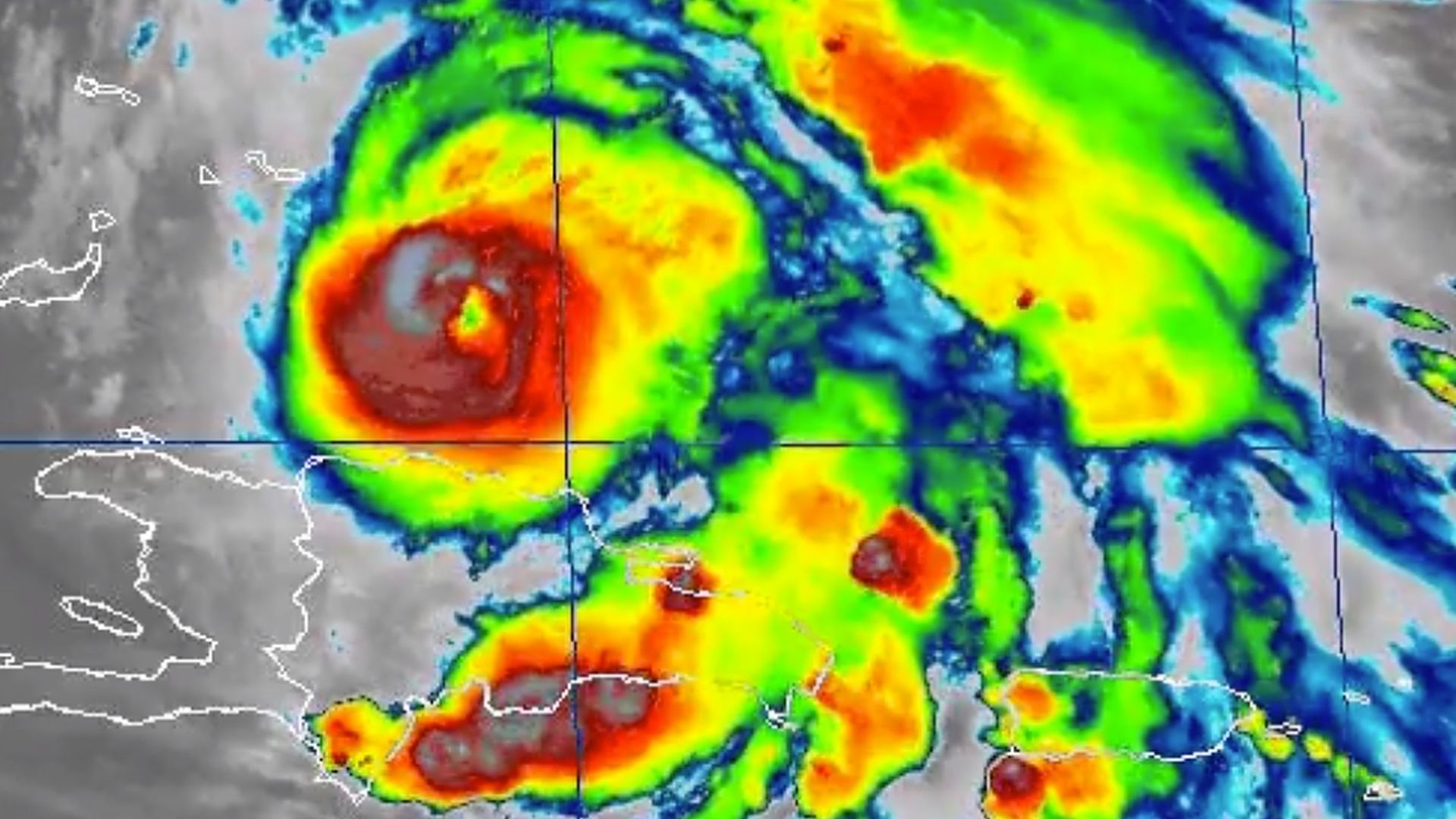 A NOAA satellite image of Hurricane Fiona