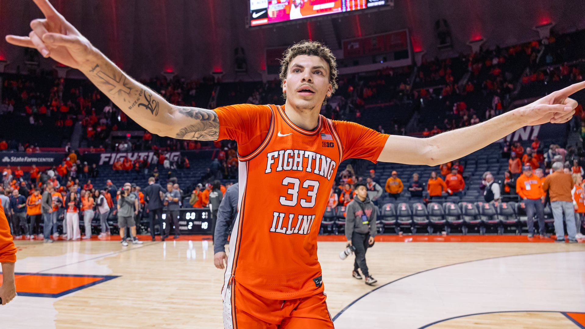 Photo of a basketball player on the court 