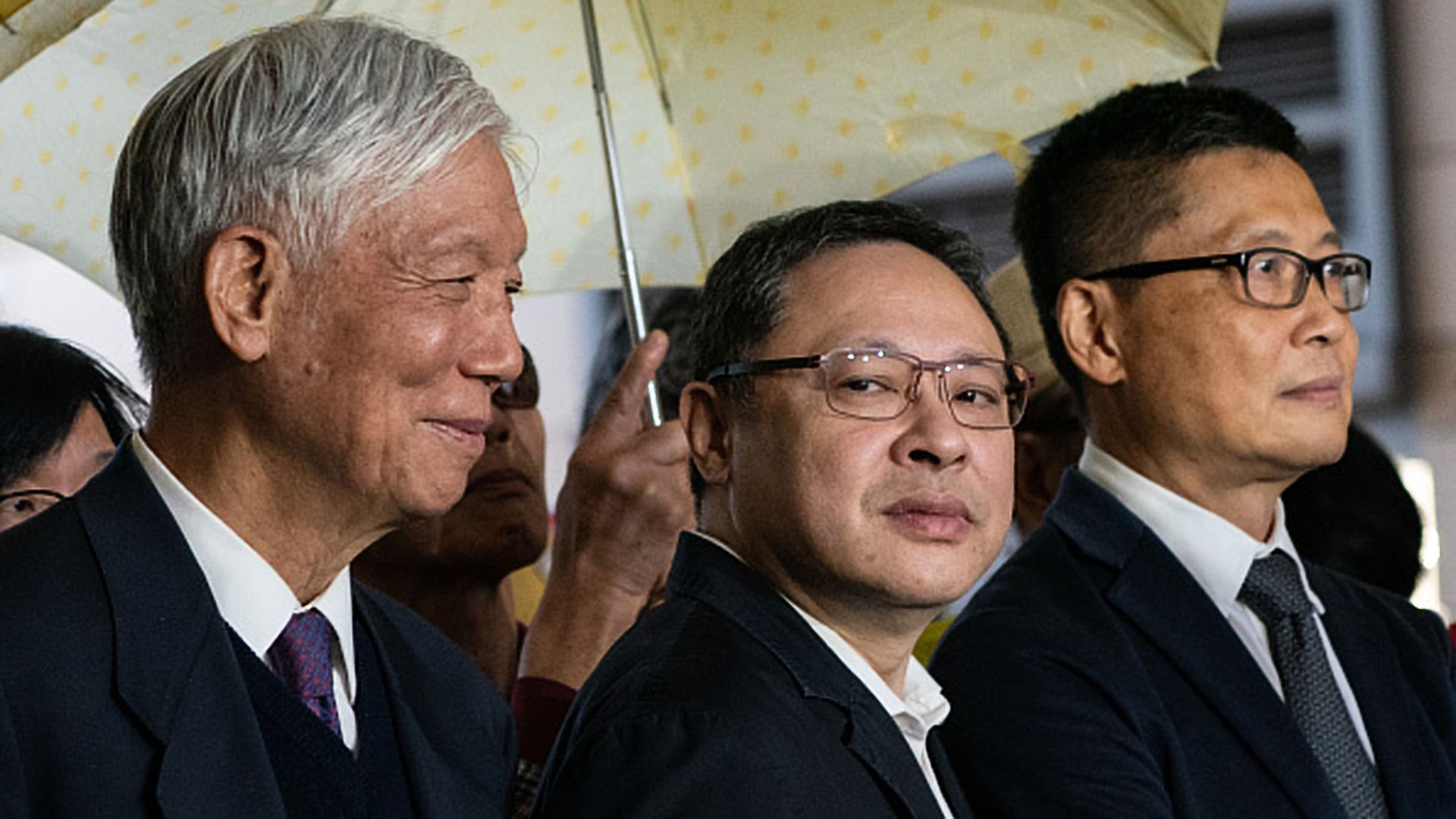 Occupy co-founders Reverend Chu Yiu-ming, Benny Tai and Dr Chan Kin-man.