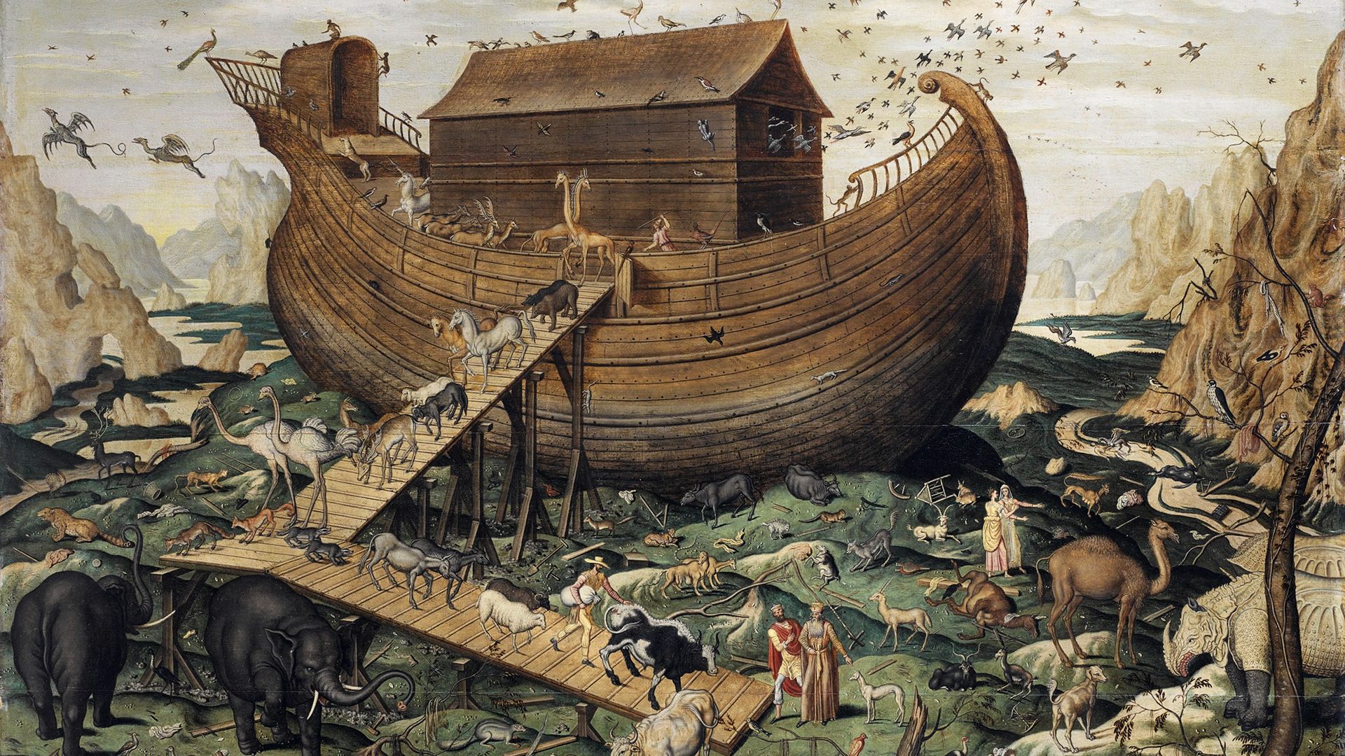 A painting of Noah's Ark