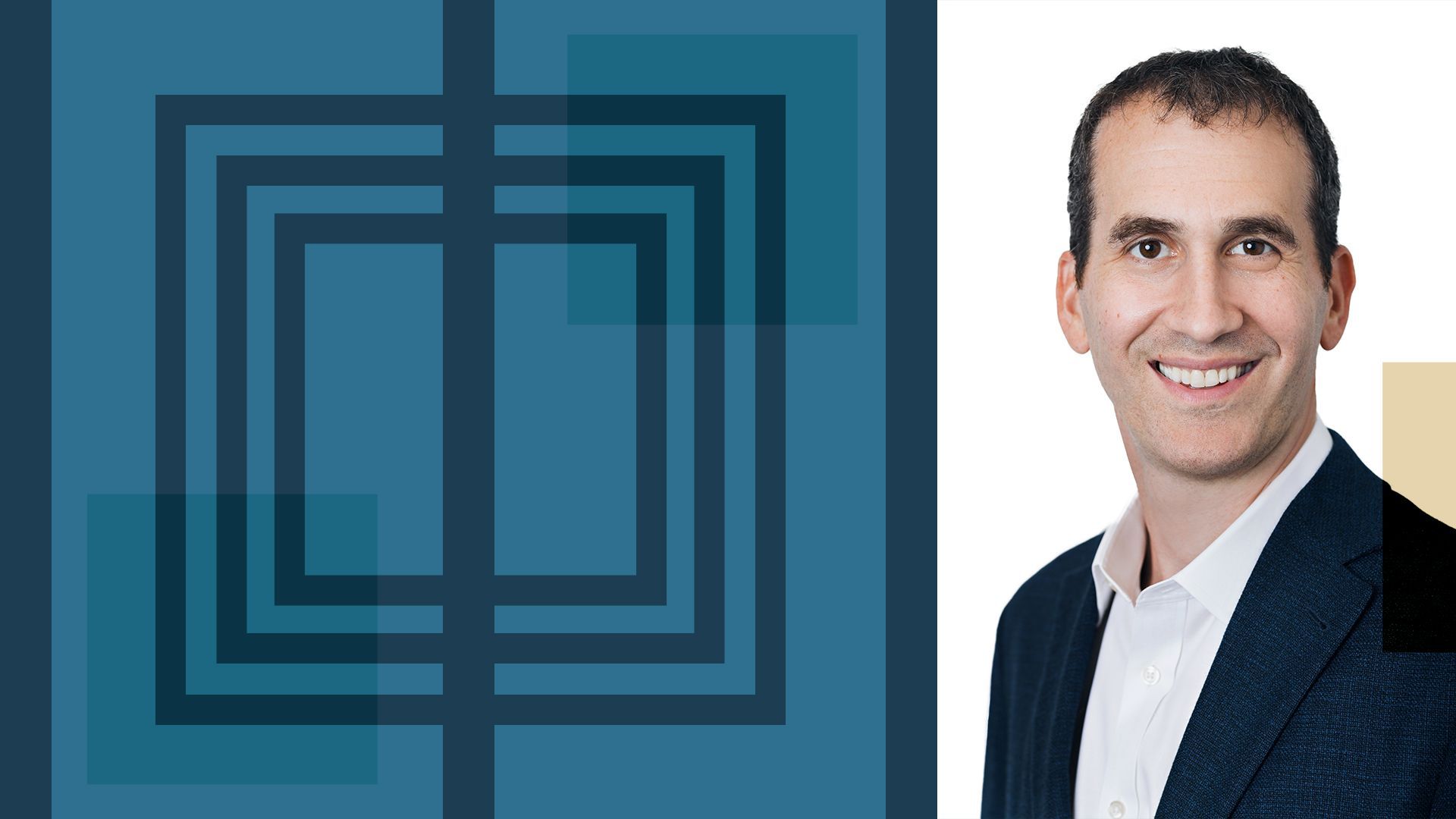 Photo Illustration of Jeff Abramoff with overlapping squares