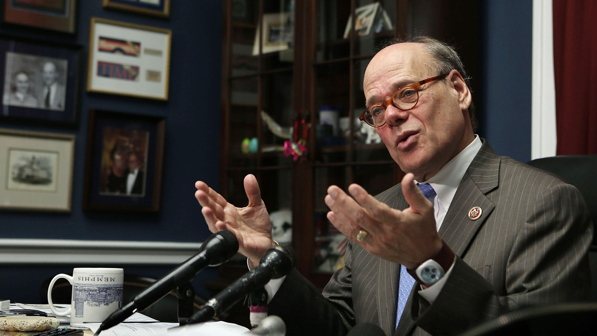 U.S. Rep. Steve Cohen (D-TN) speaks to members of the media during a news conference a