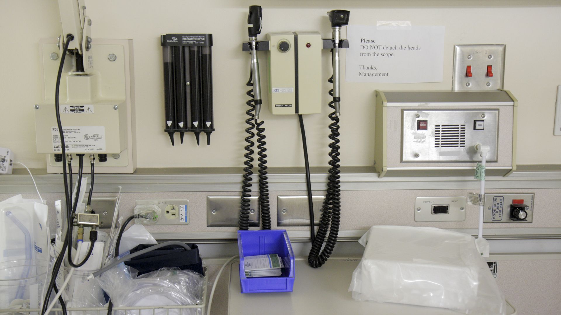 Emergency room medical equipment.