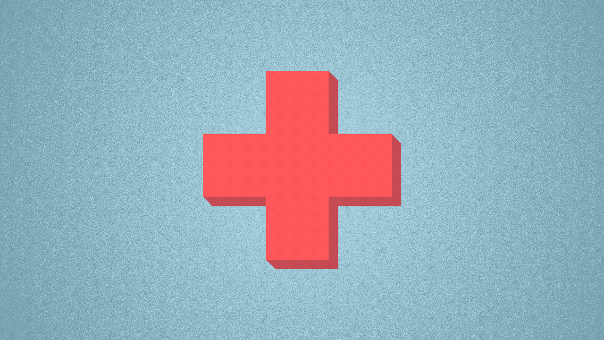 Illustration of a red cross that has the red drained out of it.