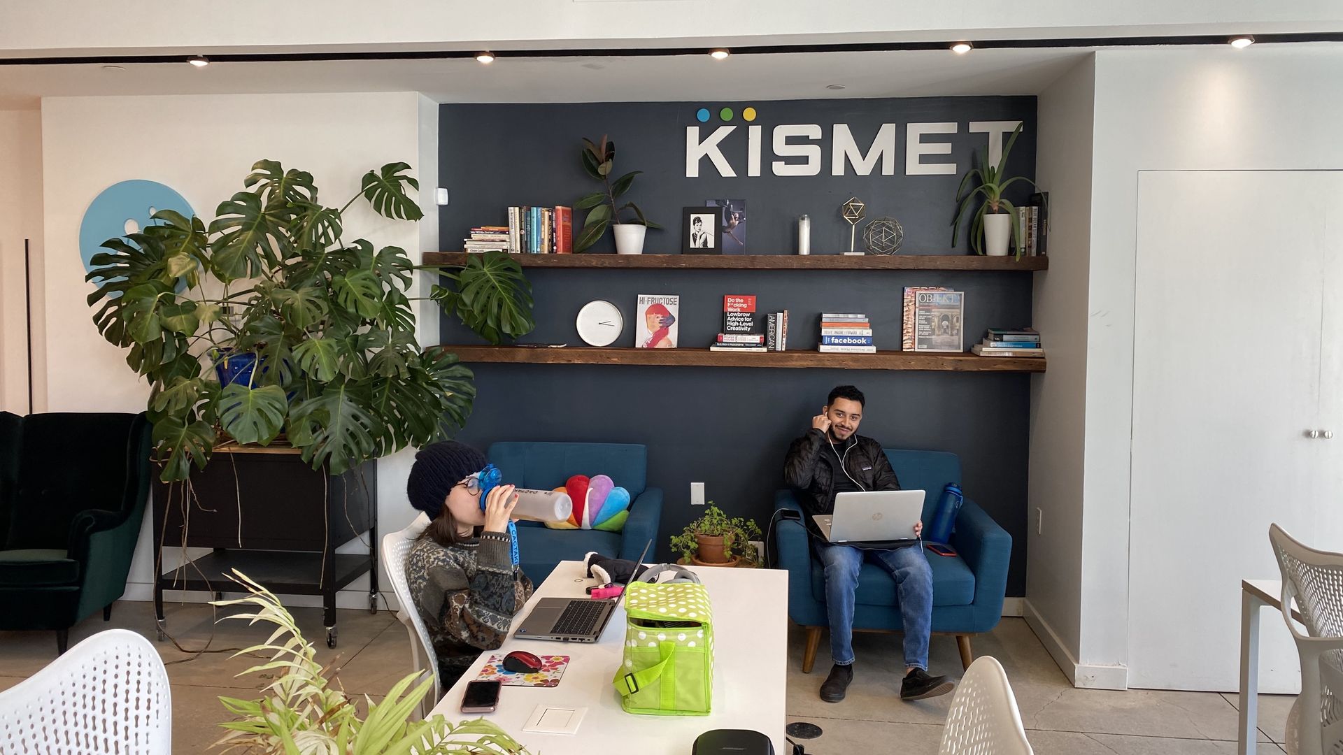 Members work at Kismet at the Manayunk location. Photo courtesy of Christopher Plant