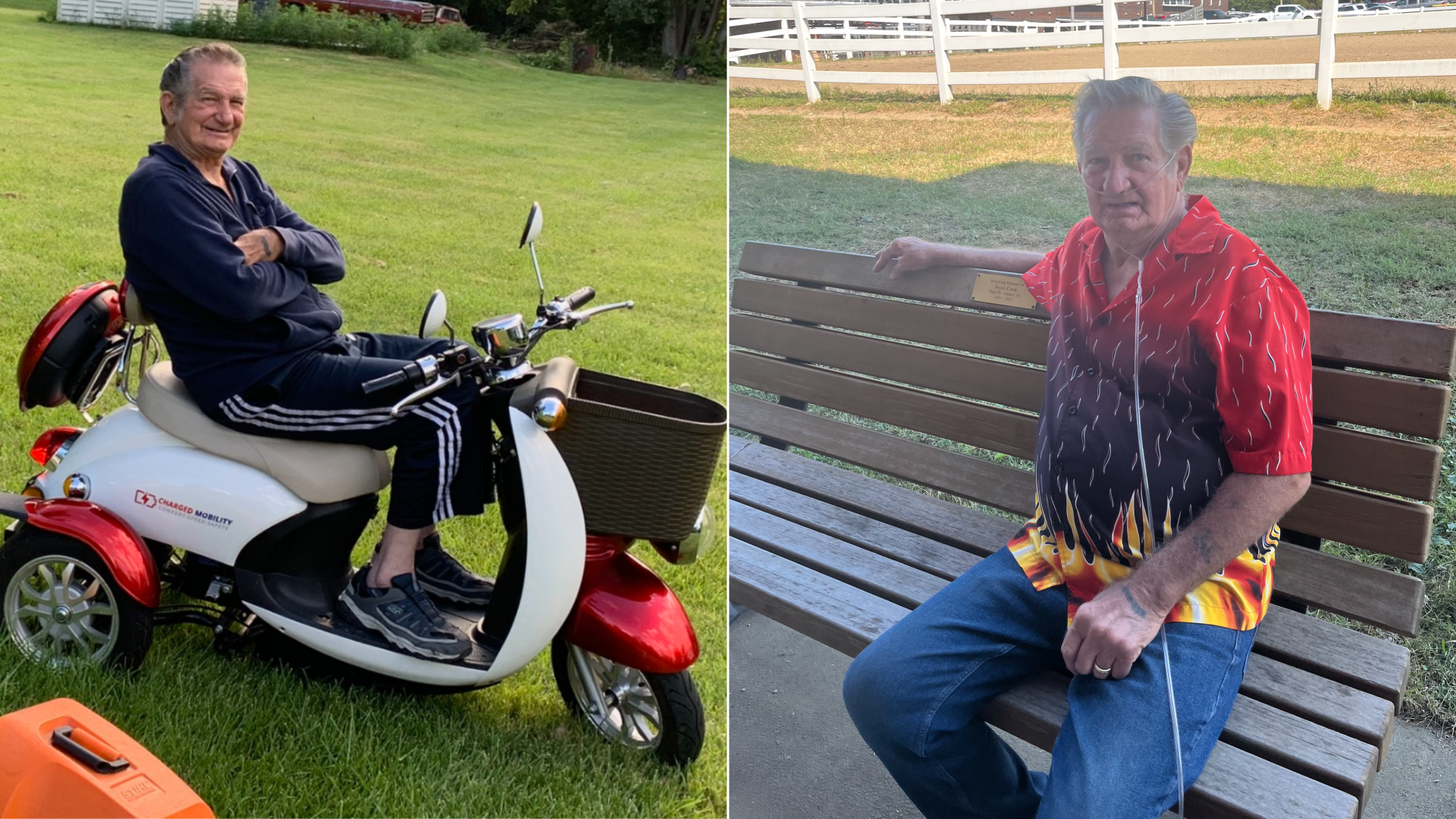Man on scooter