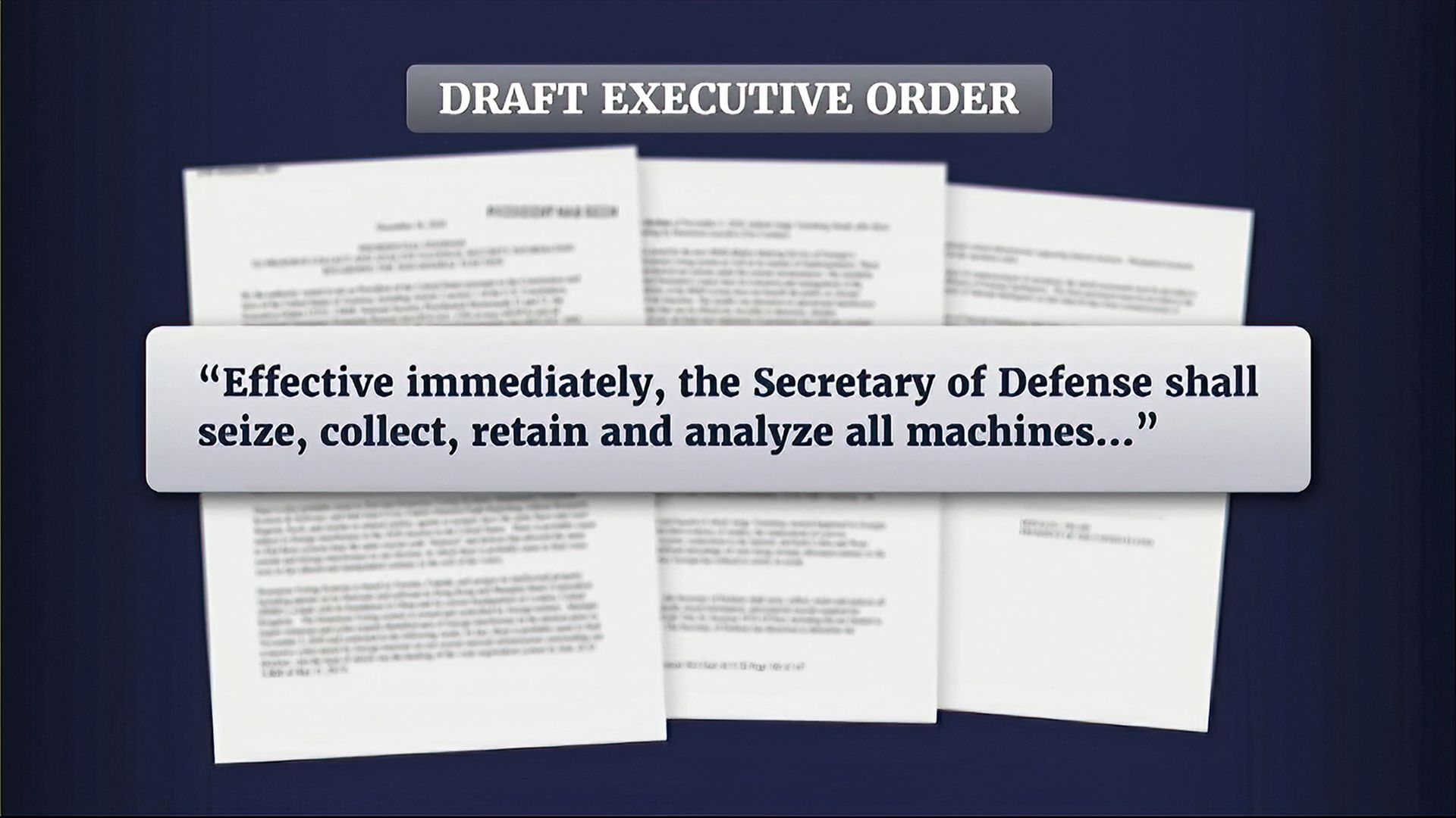 This proposed executive order was shown at last week's hearing.