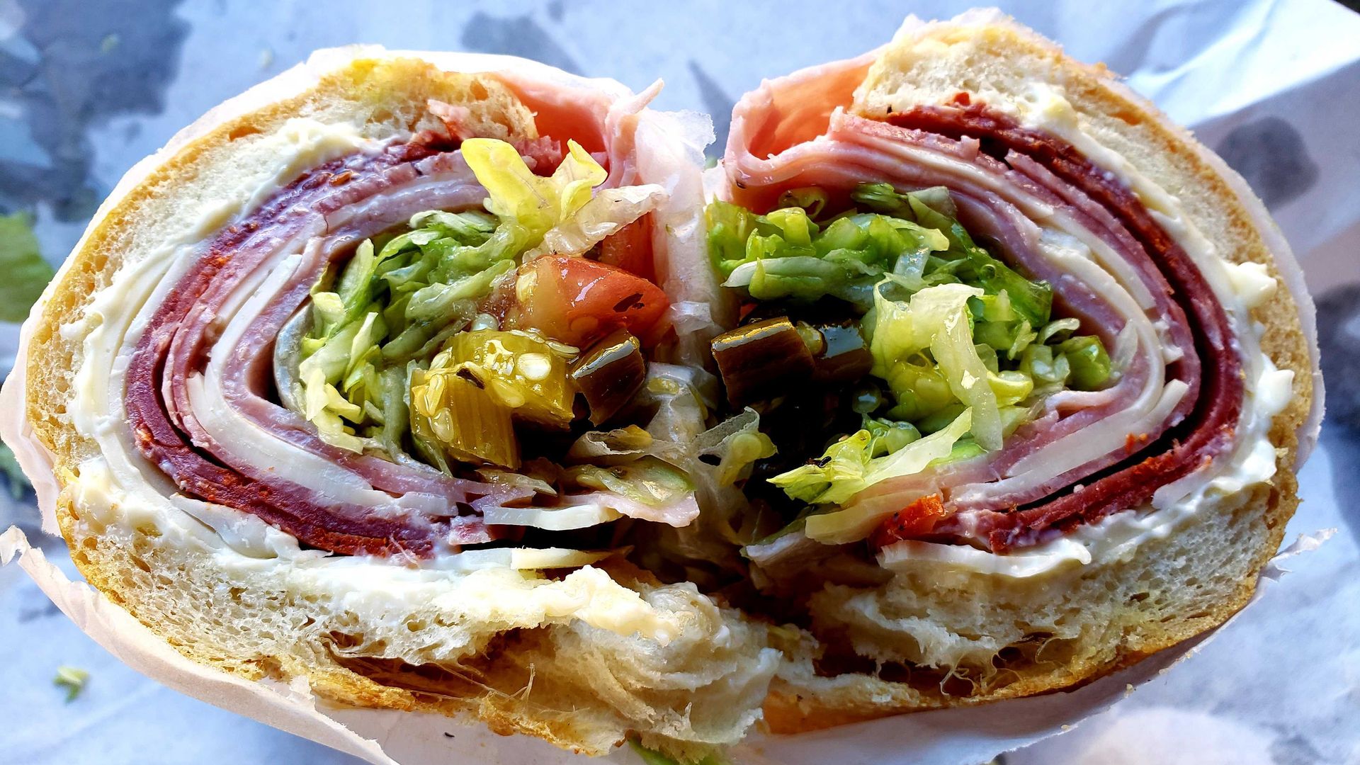 Photo of a sandwich. 