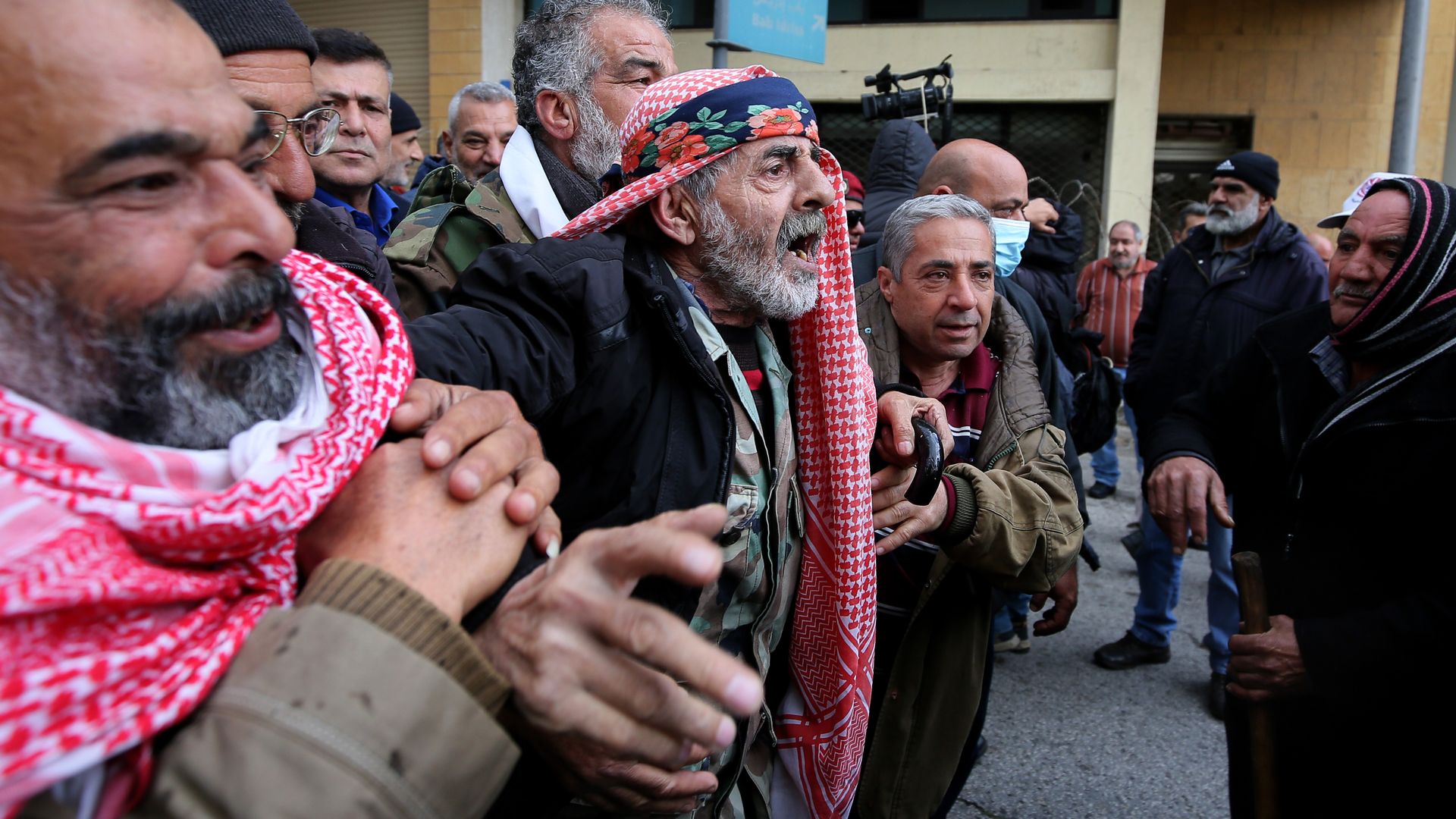 Lebanese army retirees protest living conditions and economic crisis on March 30. Photo: Marwan Naamani/picture alliance via Getty Images