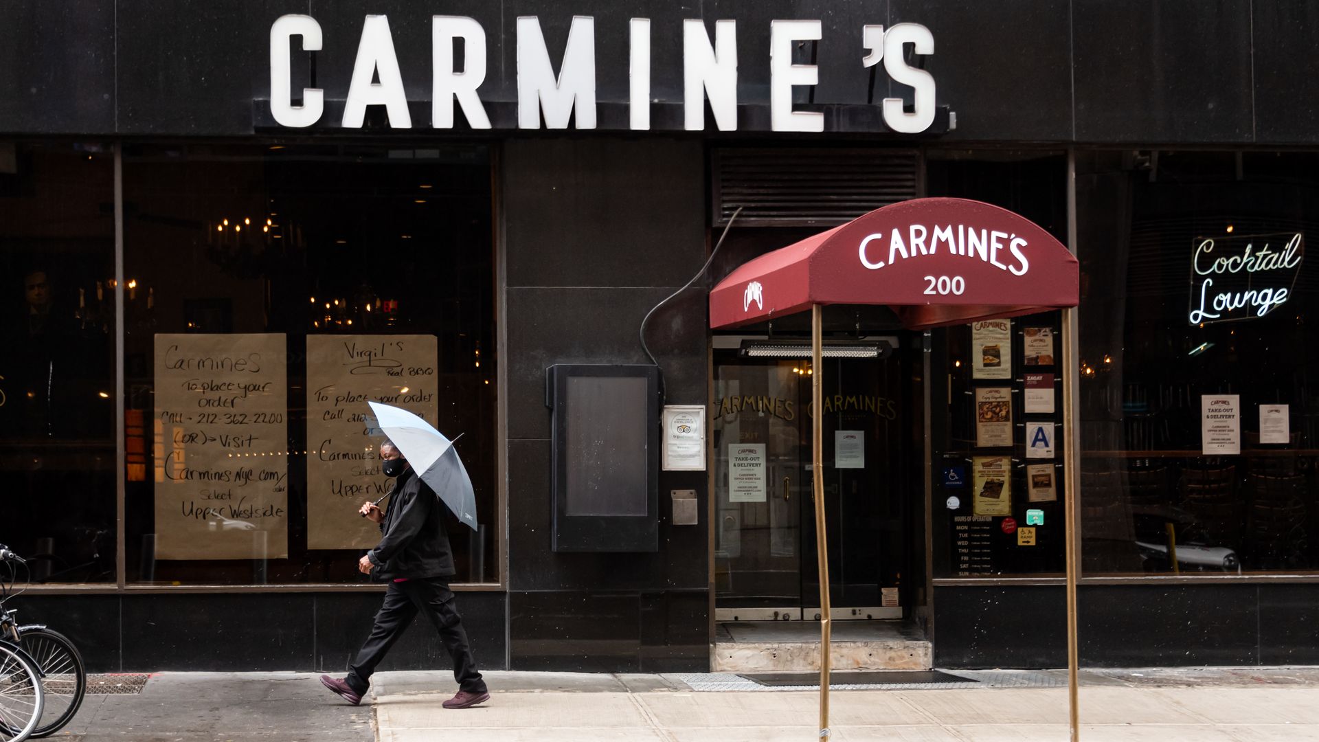 Carmine's restaurant sign. 