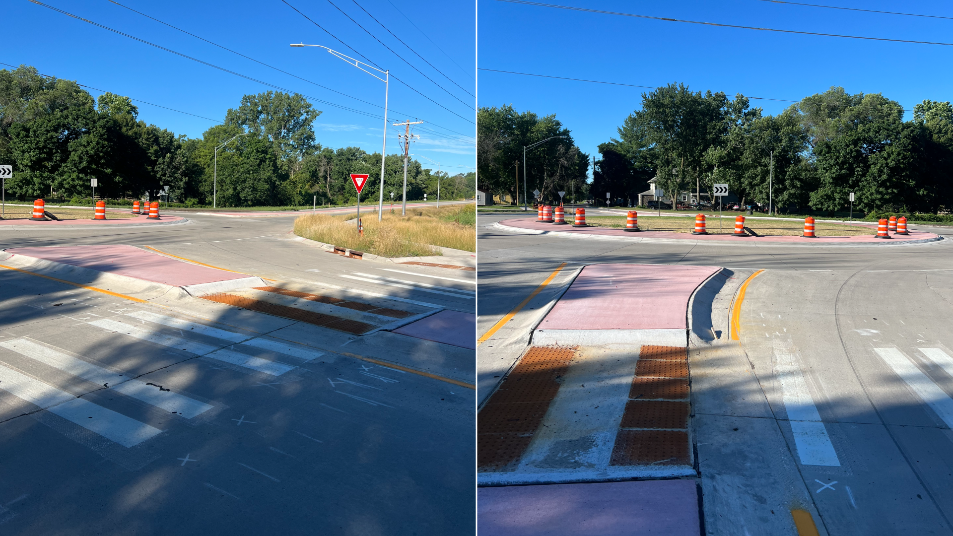 a close up of roundabouts