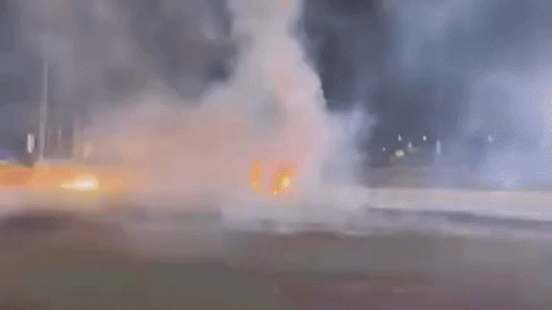 a gif of a video showing fireworks across the flying squirrels 