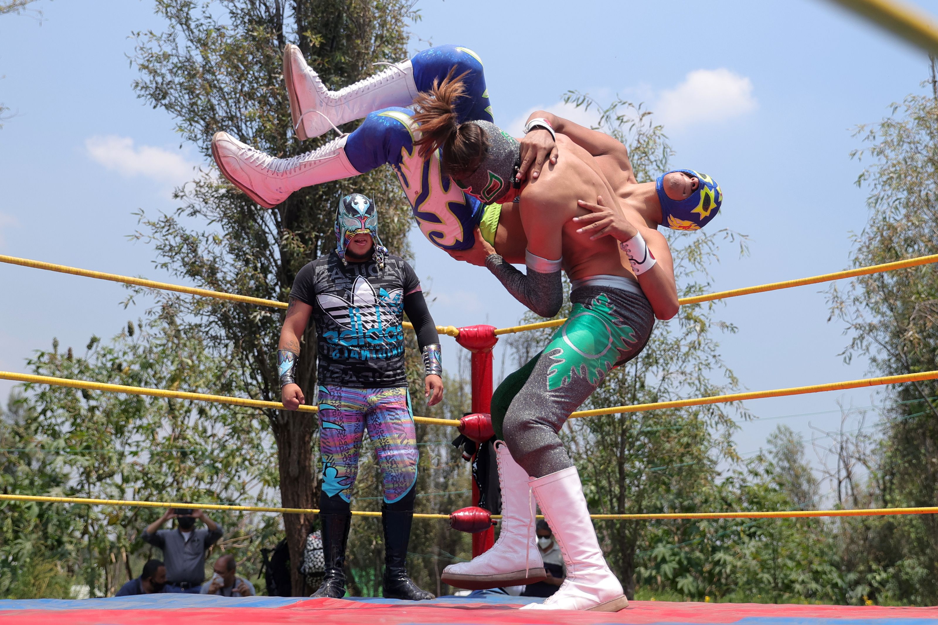 Wrestlers in the ring