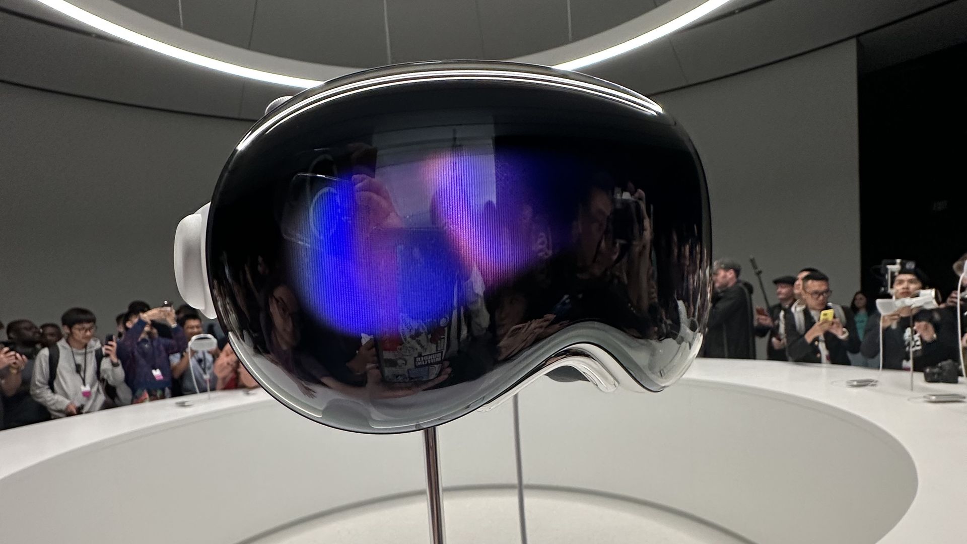 Reporters check out Apple's Vision Pro mixed reality headset