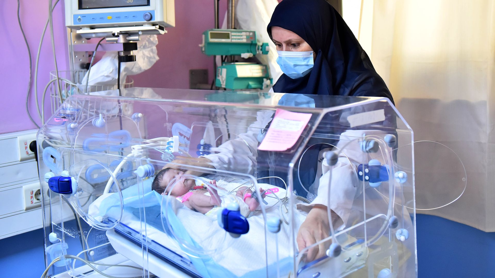 A view of the Bahman hospital in Beirut, Lebanon, on August 11, 2021 during the worsen economic crisis in the country.