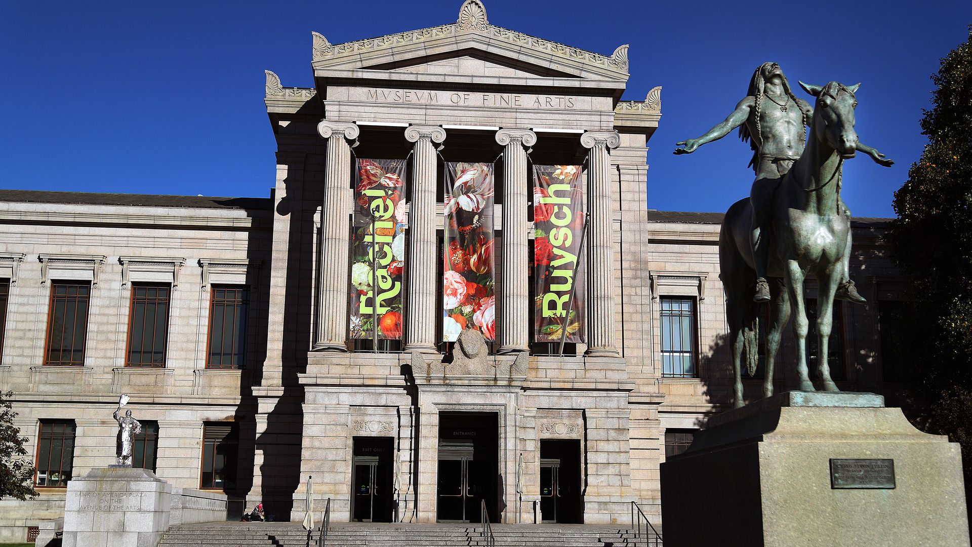 The exterior of the MFA Boston